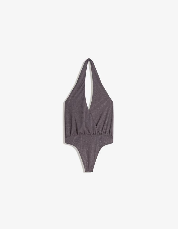 Body halter drapeado