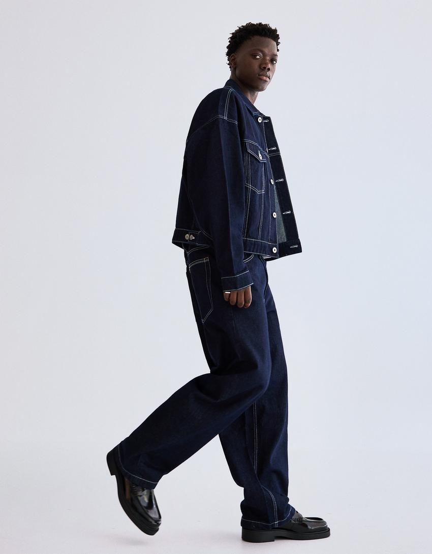 Super baggy jeans-Navy-0