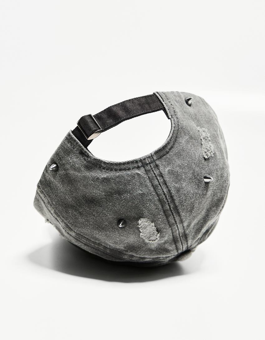 Καπέλο τζόκεϊ piercing & eyelets-Μαύρο-3