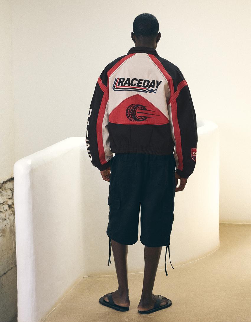 Cazadora racing-Negro