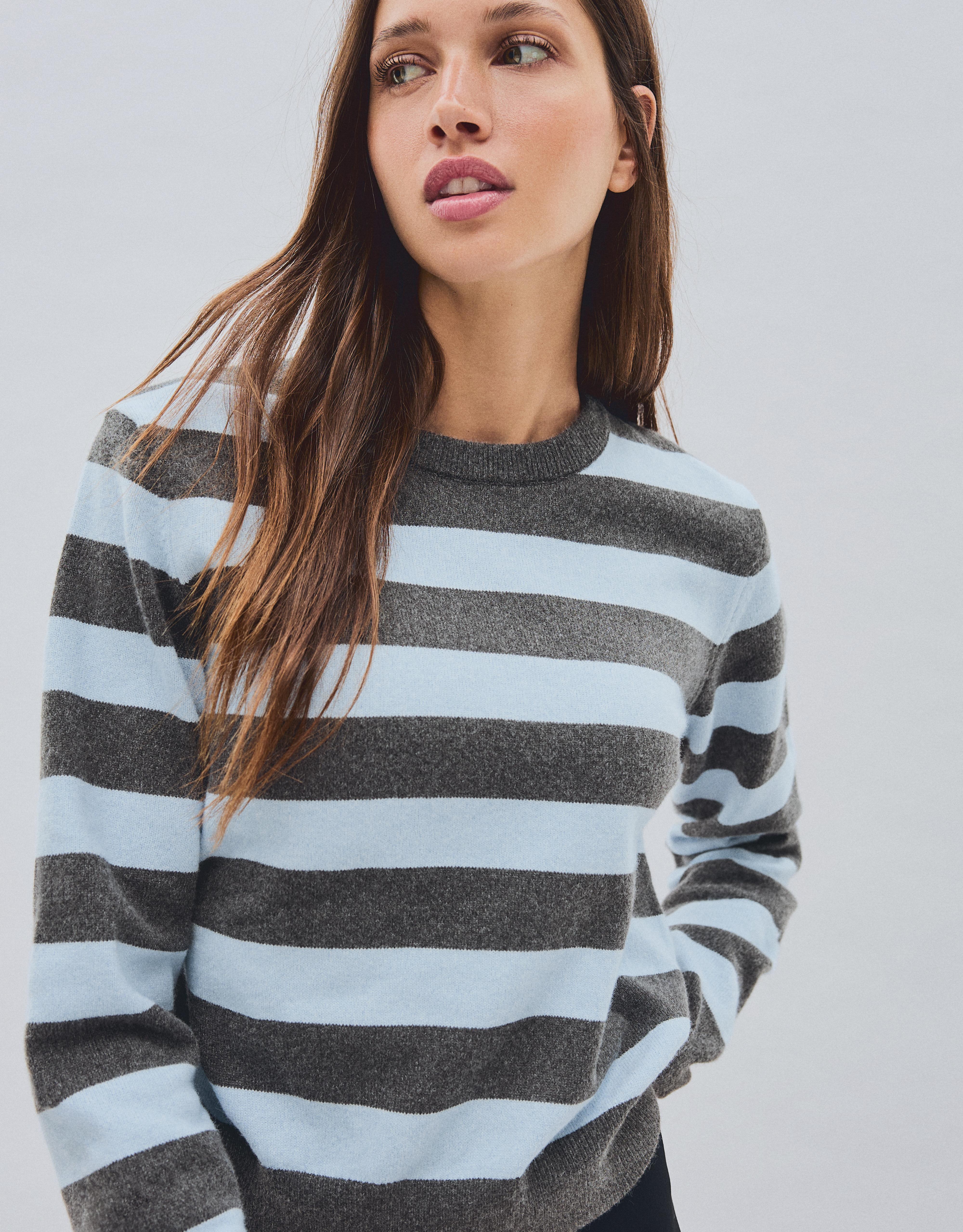 Round neck jumper — Grey