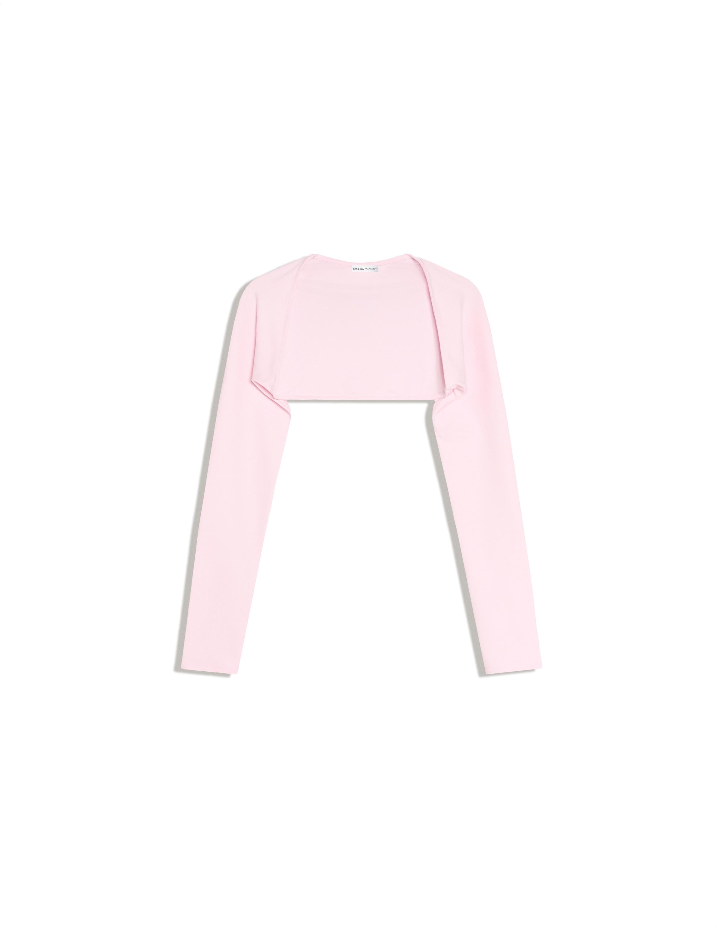 Long-sleeved bolero jumper jacket — Pink