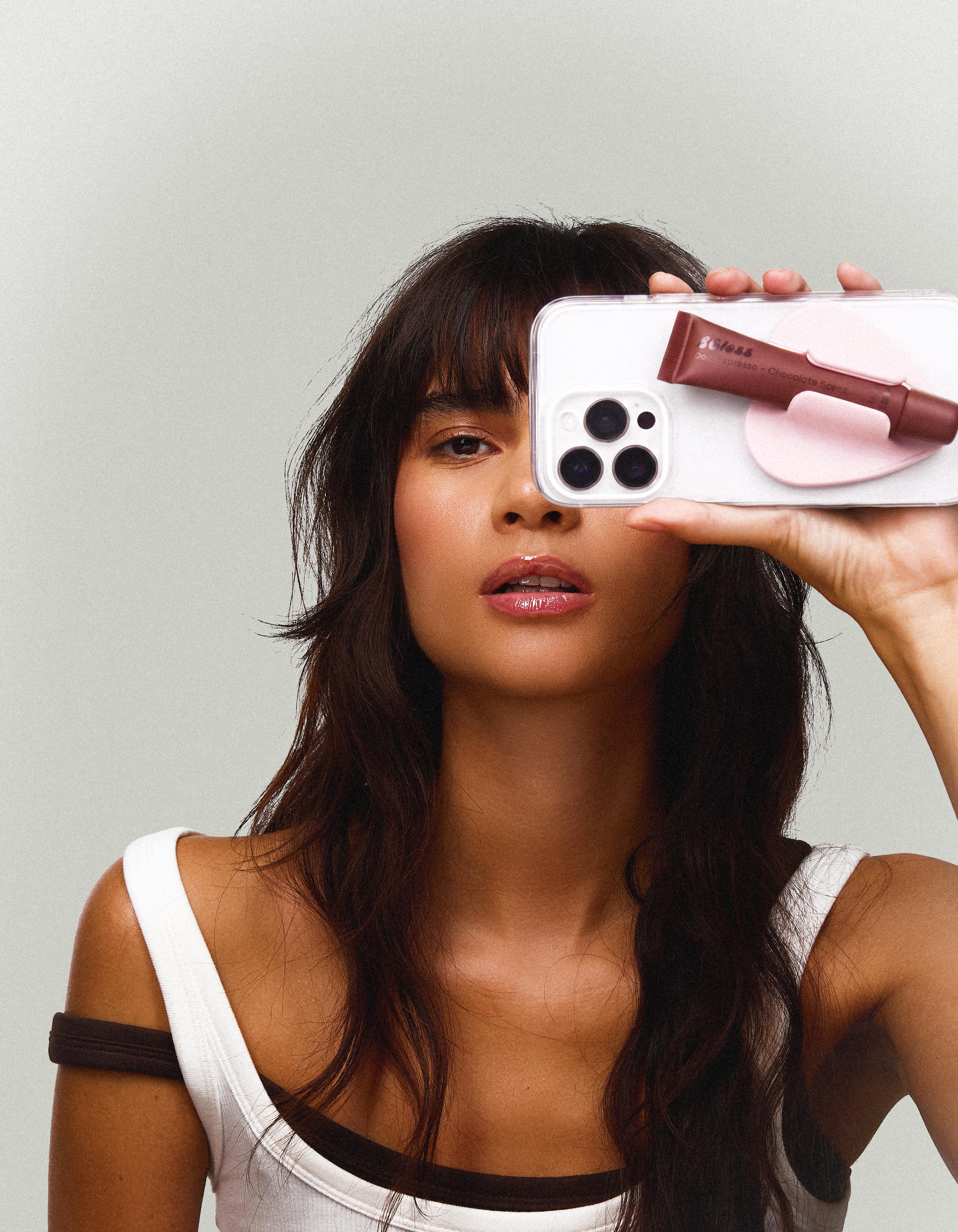 Bershka Różowy Uchwyt Na Telefon Kobieta Różowy