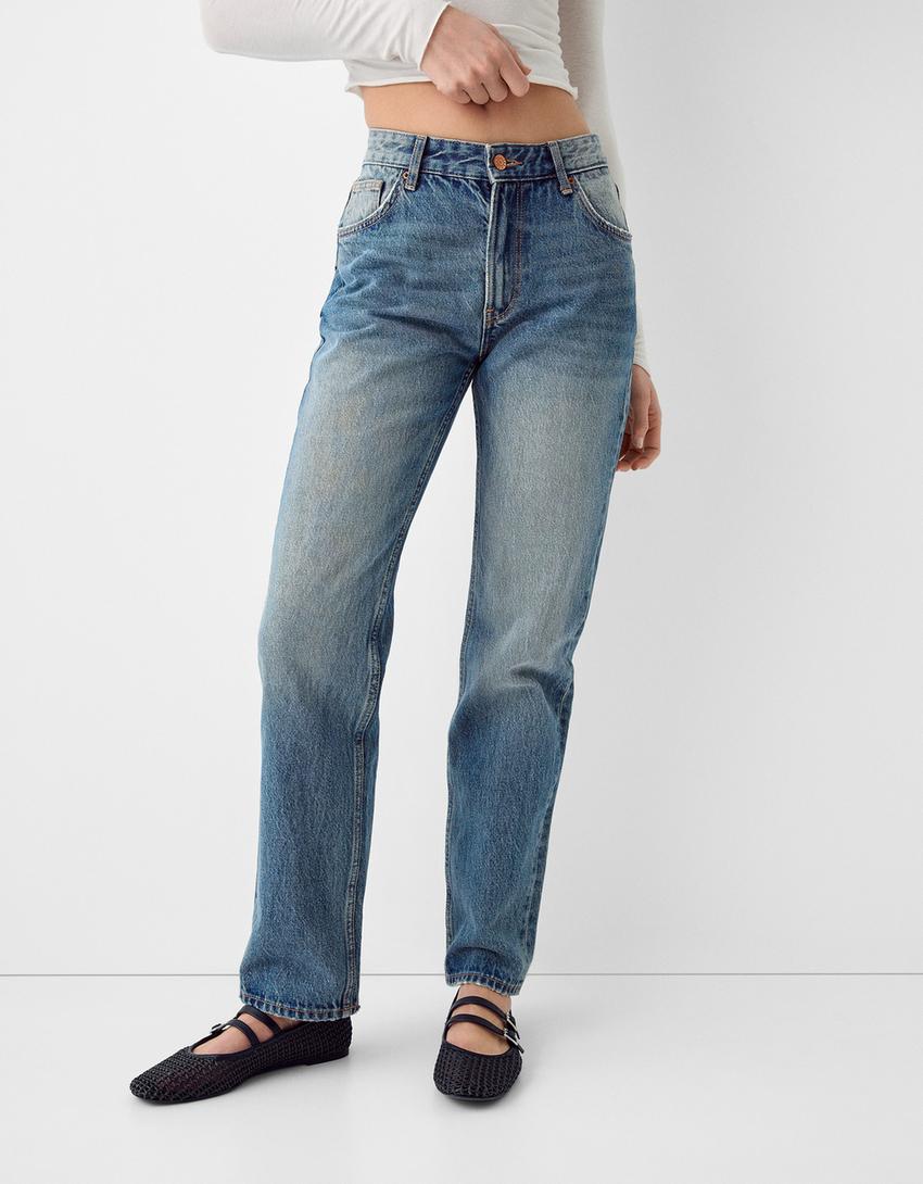 Jean straight-Bleu lavé-3