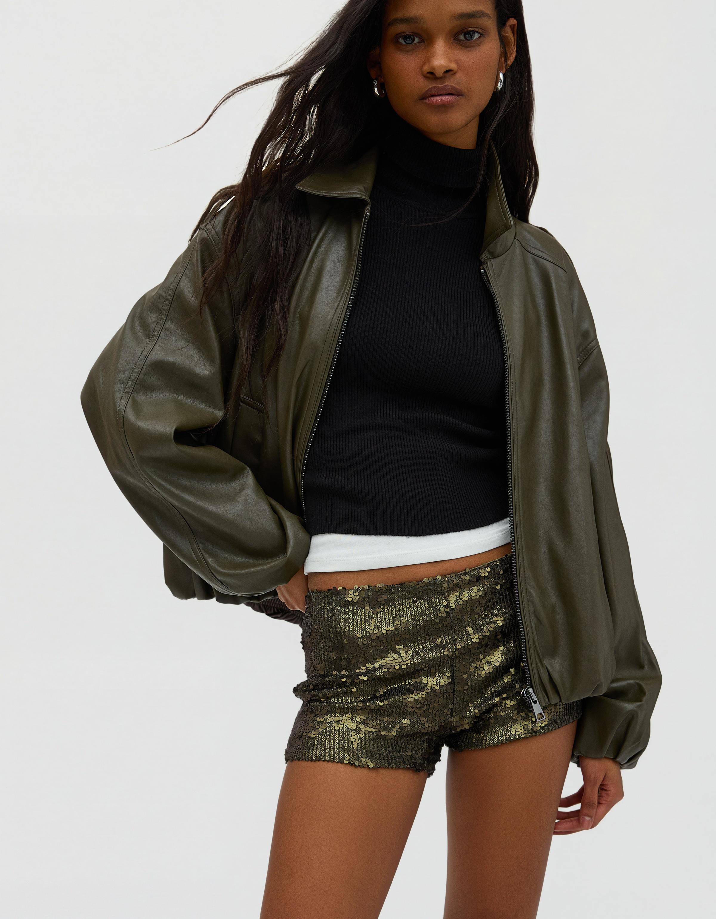 Pullu mini şort - Görsel 49