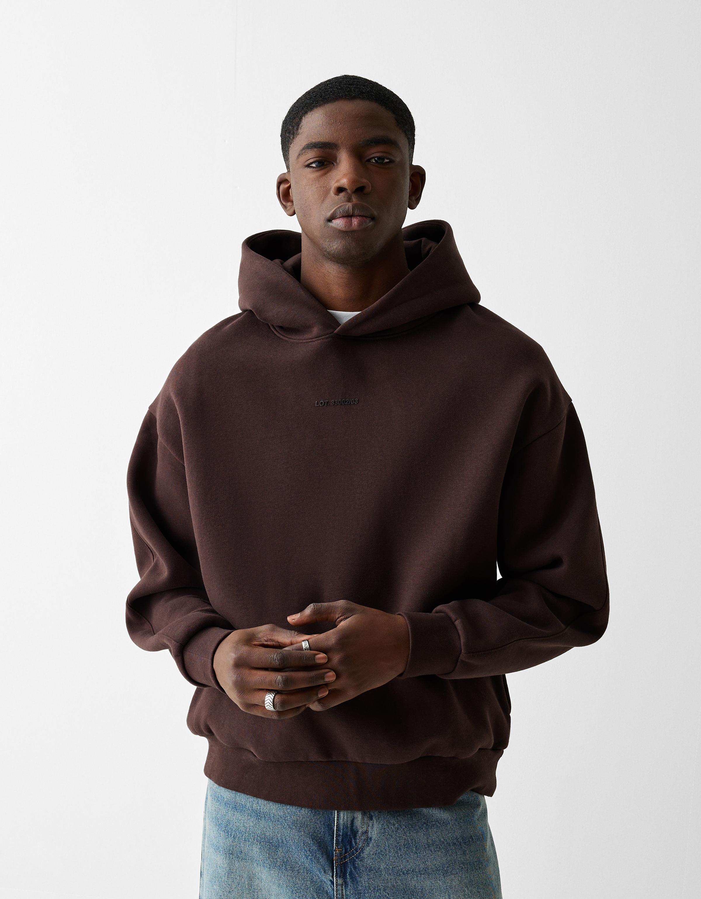 Hoodie bershka man best sale