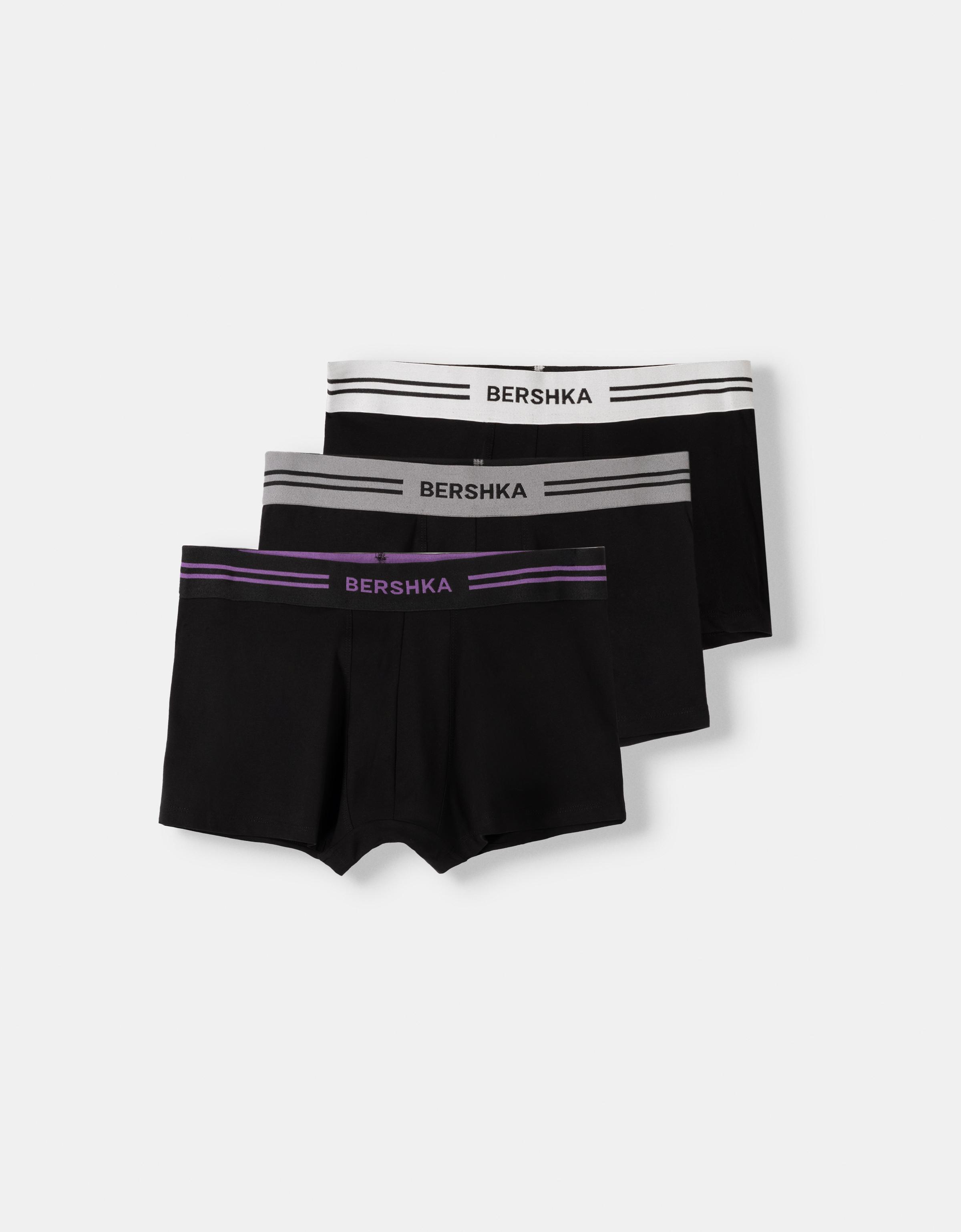 Pack 3 boxers cintura print Hombre Bershka