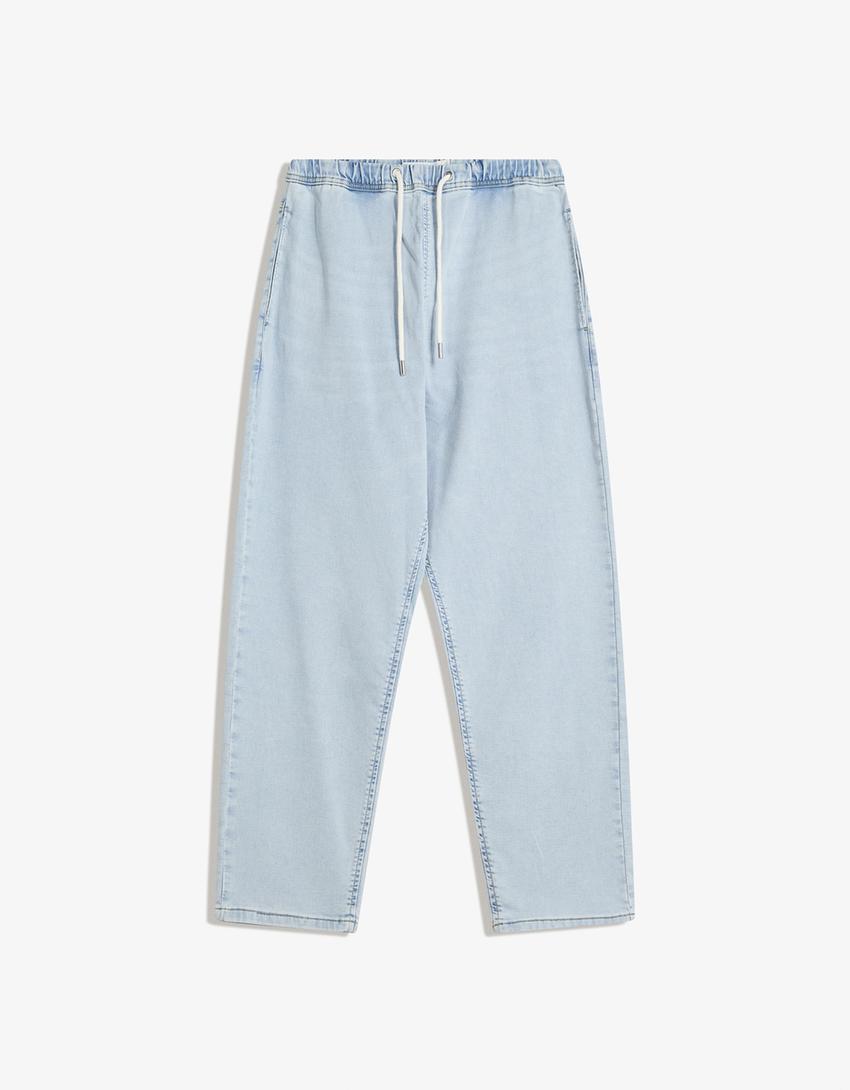 Jeans jogger fit-Bleu clair-3