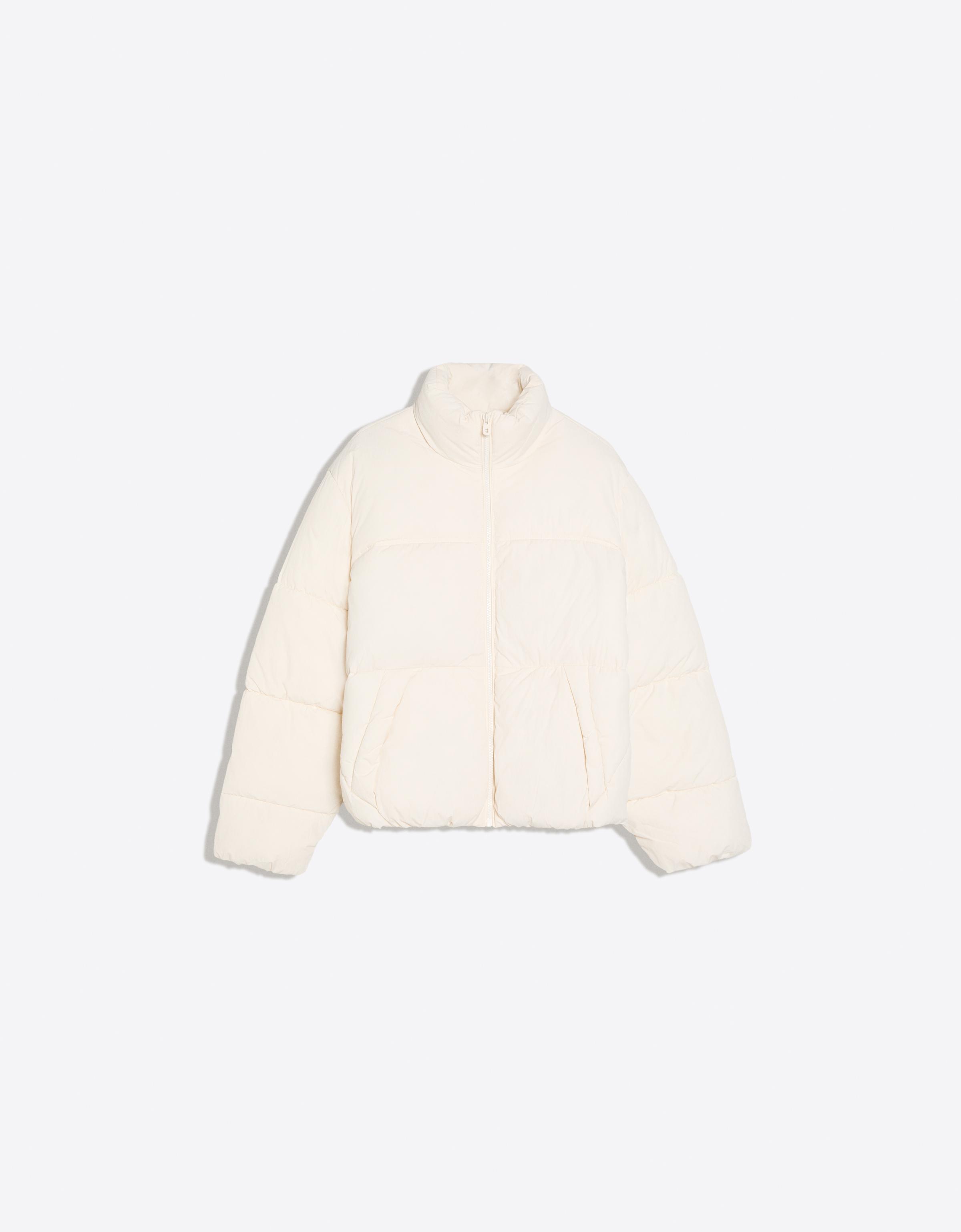 Bershka Cazadora Acolchada Water Repellent Mujer L Crudo