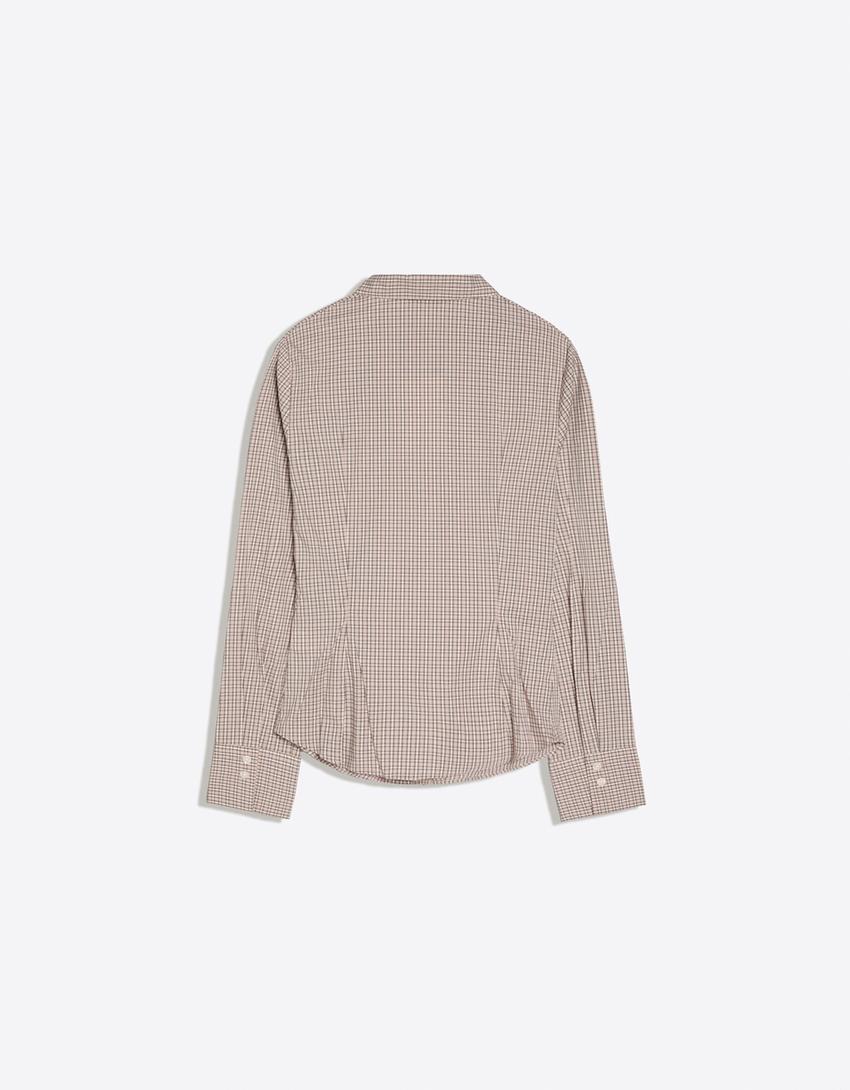 Fitted long sleeve shirt-Pink