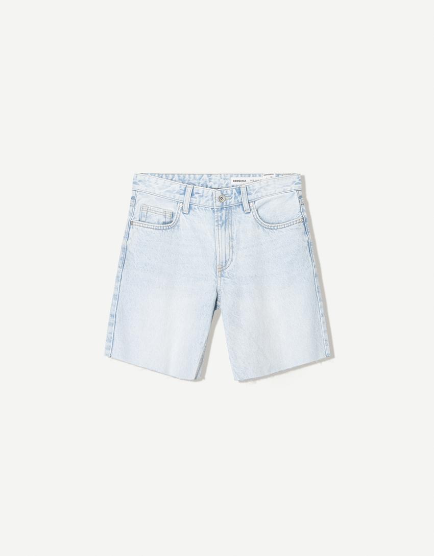 Bermuda en jean-Bleu clair