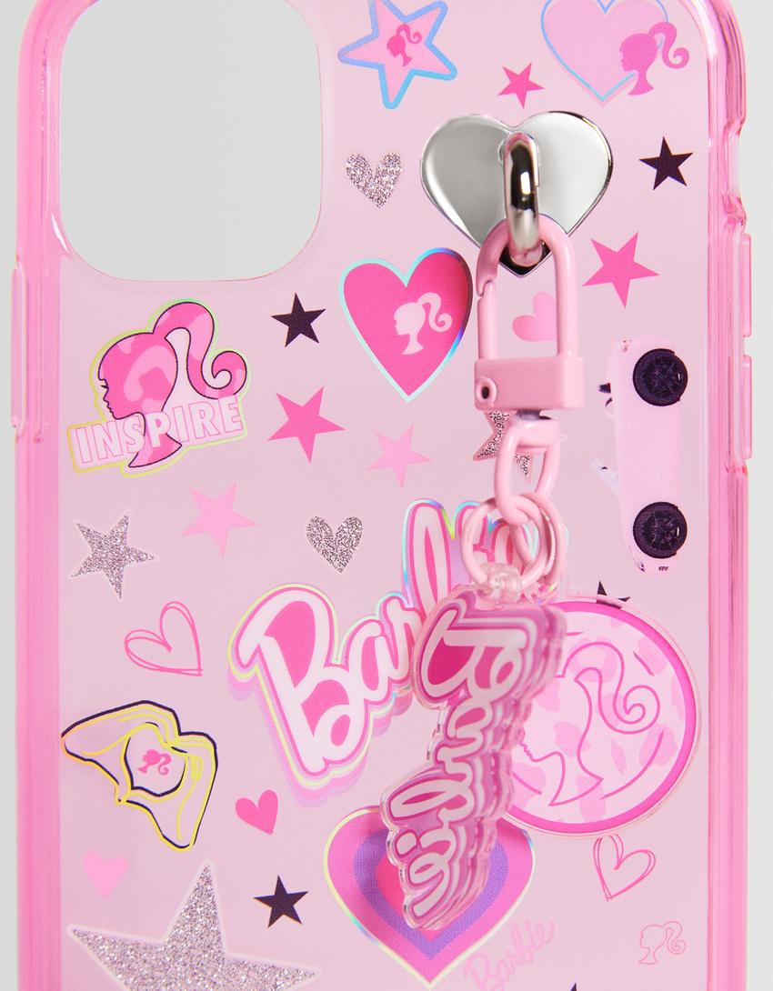 Barbie® iPhone case with charms-Pink