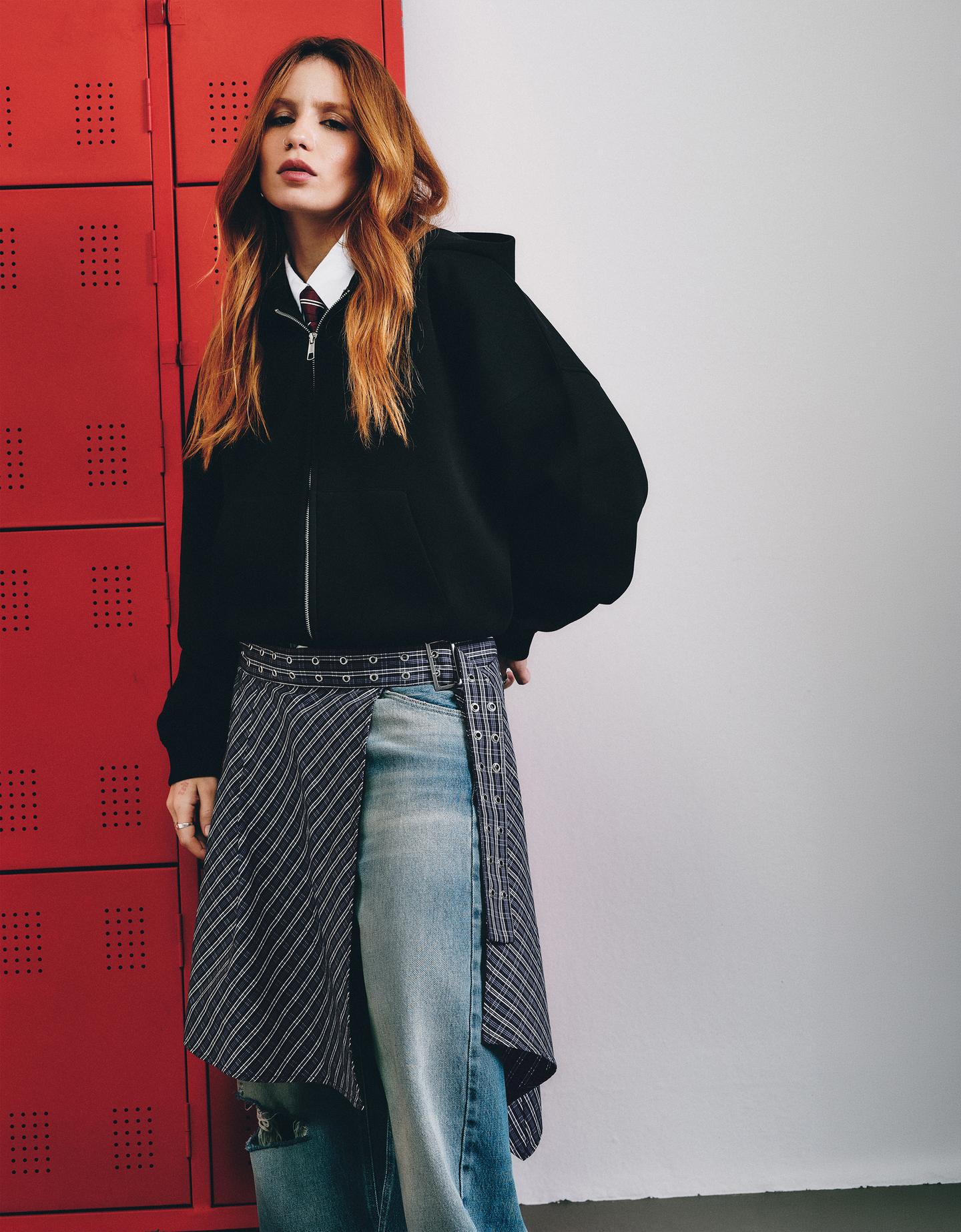 Bershka Sopragonna A Quadri Carol Biazin Collection Donna Xs Marino