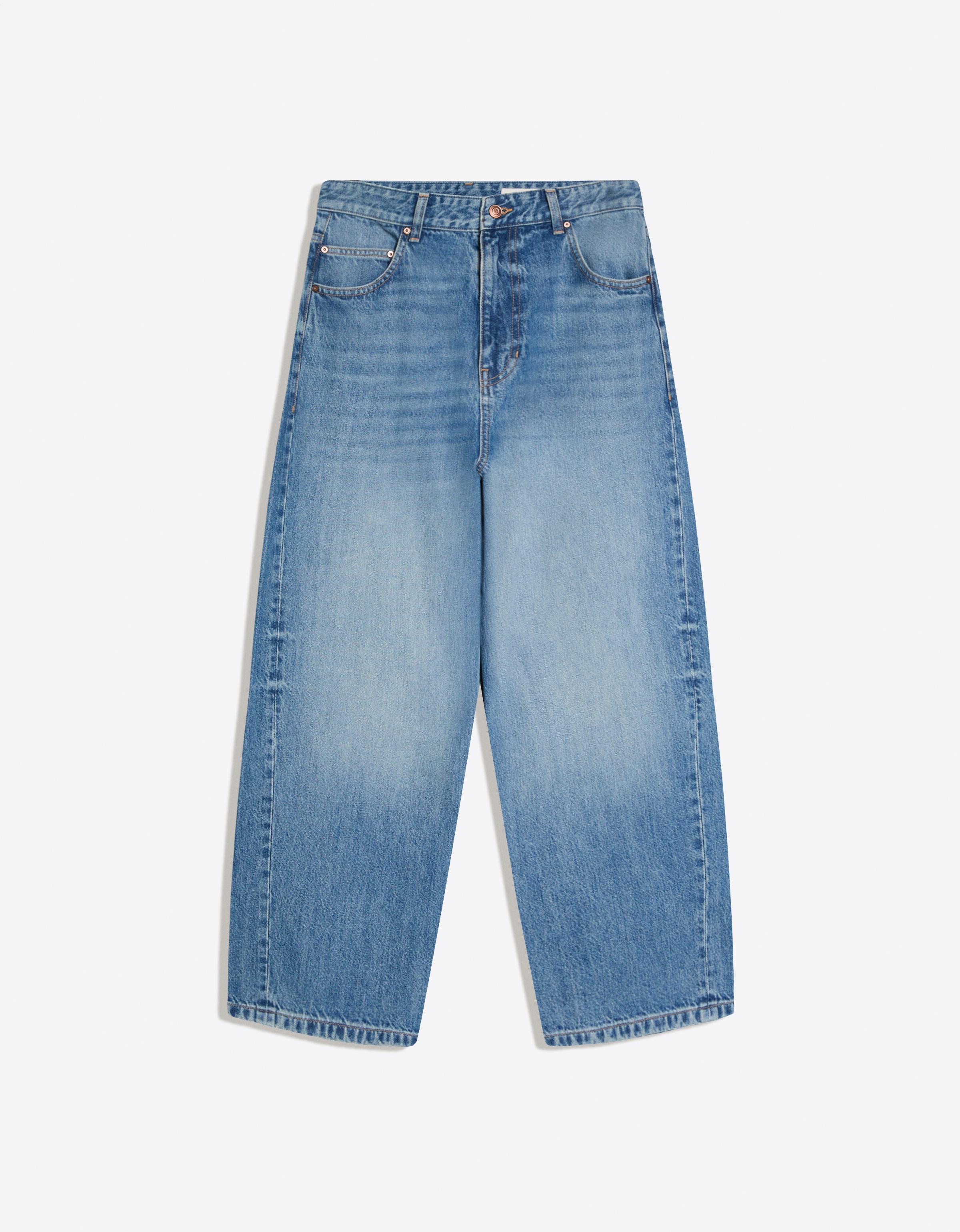 Embroidered neobarrel jeans — Light blue