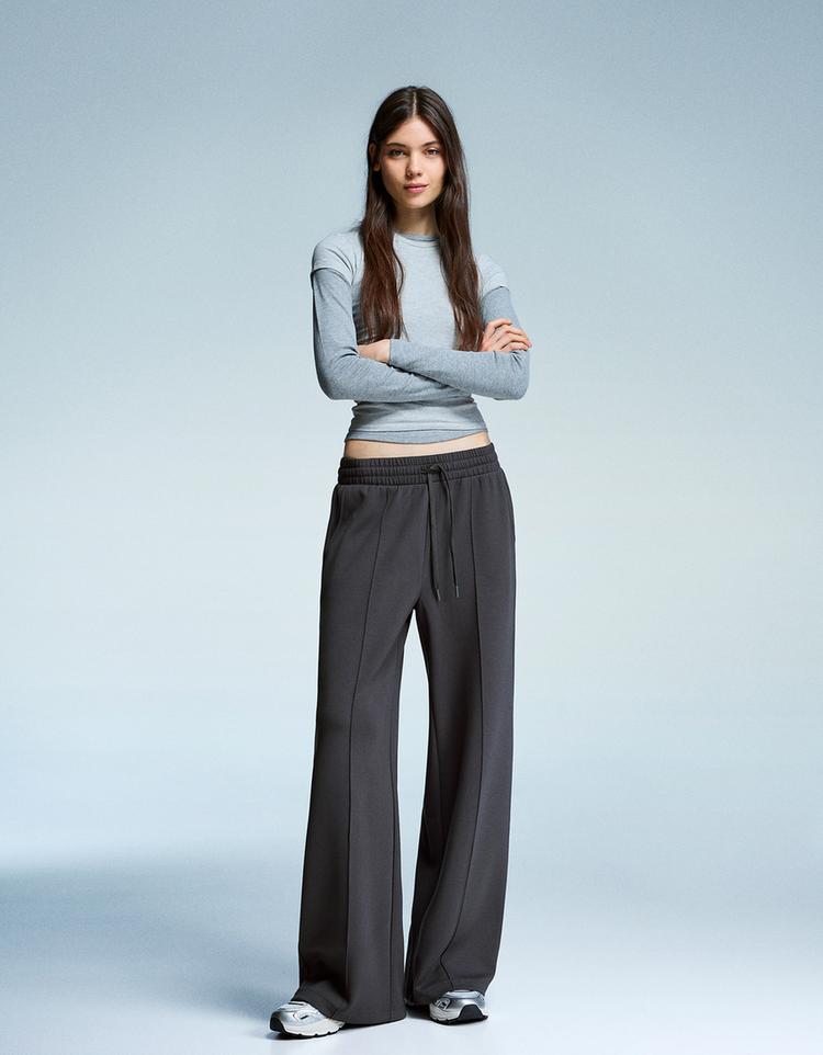 Yumuşak wide leg pantolon