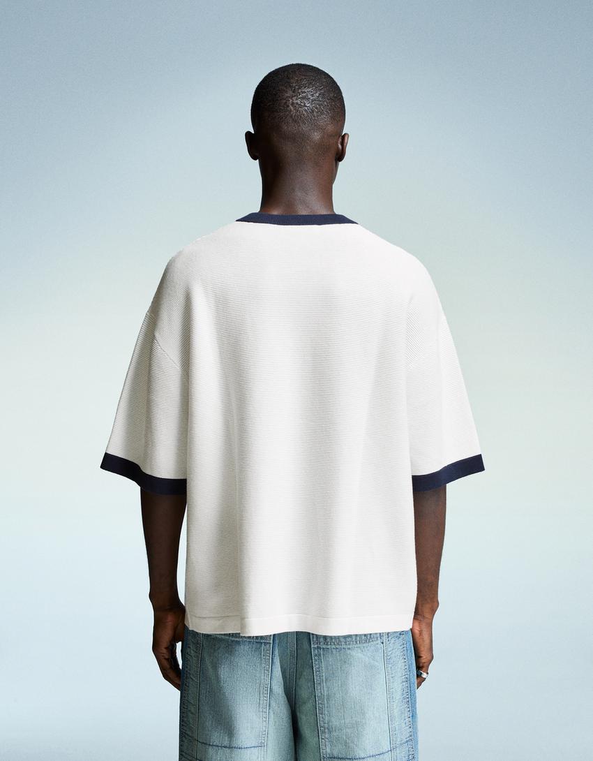 Short sleeve T-shirt with print-Off white-1