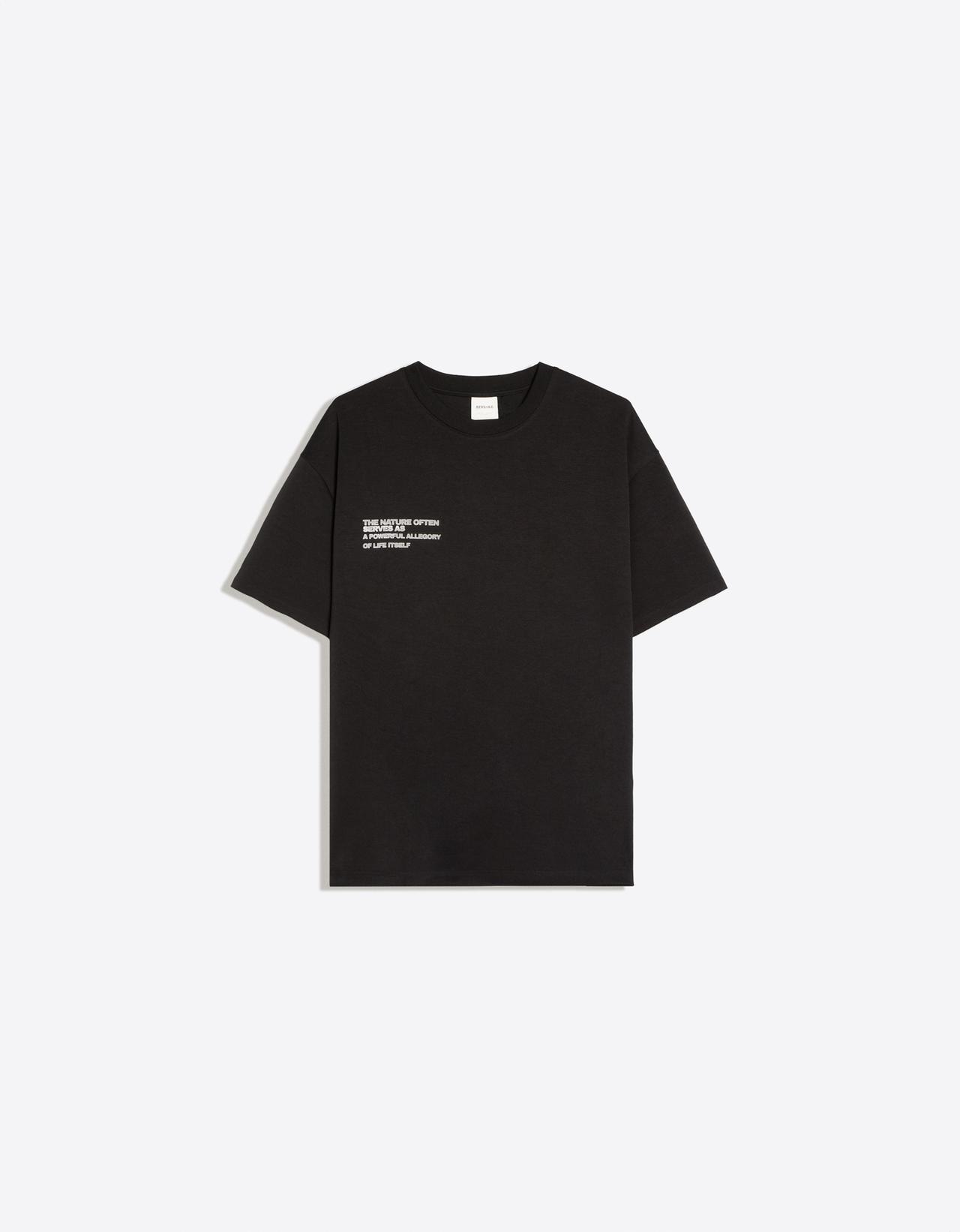Printed interlock sweatshirt — Black