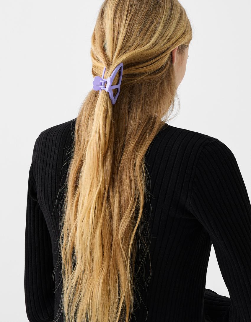 مشبك شعر فراشة-بنفسجي-1