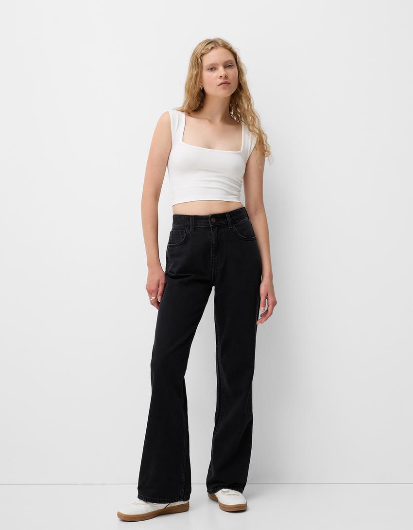 Jeans 90's wide leg Mujer Bershka