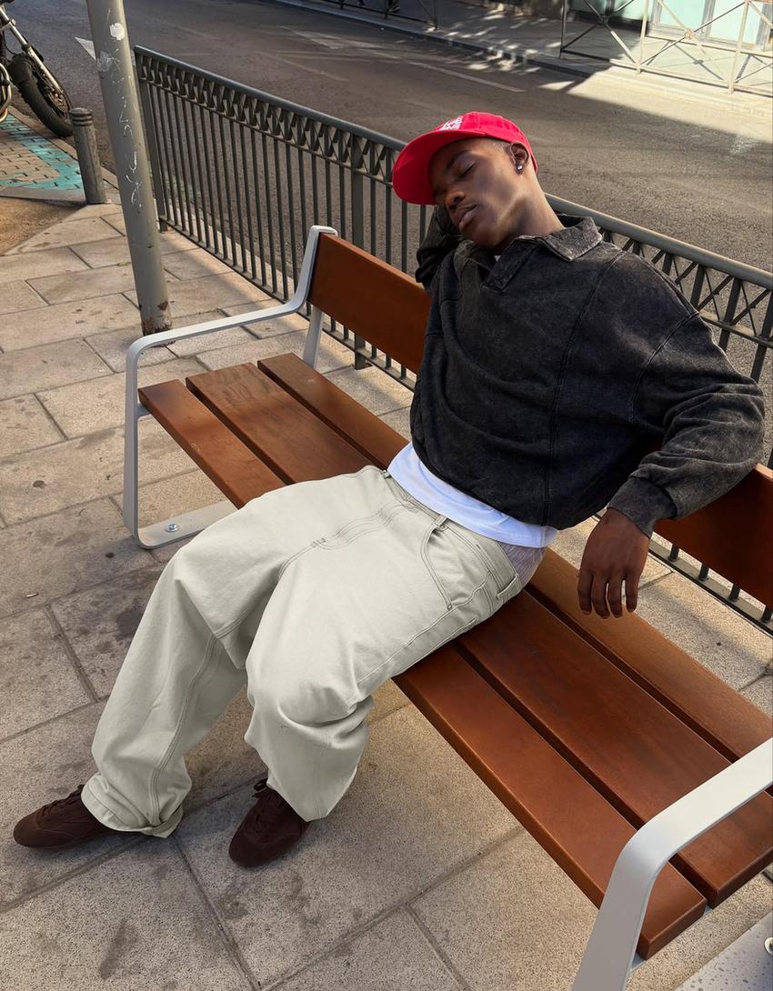 Szuper baggy farmernadrág-Szürke