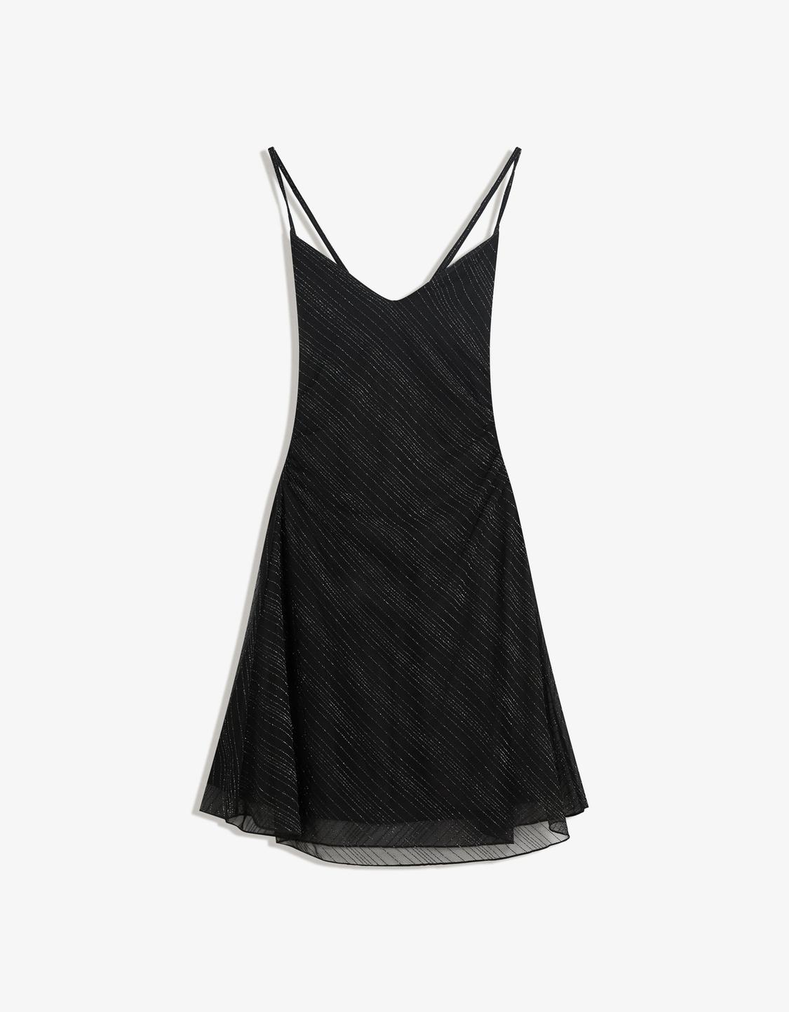 Tulle mini dress with rhinestones