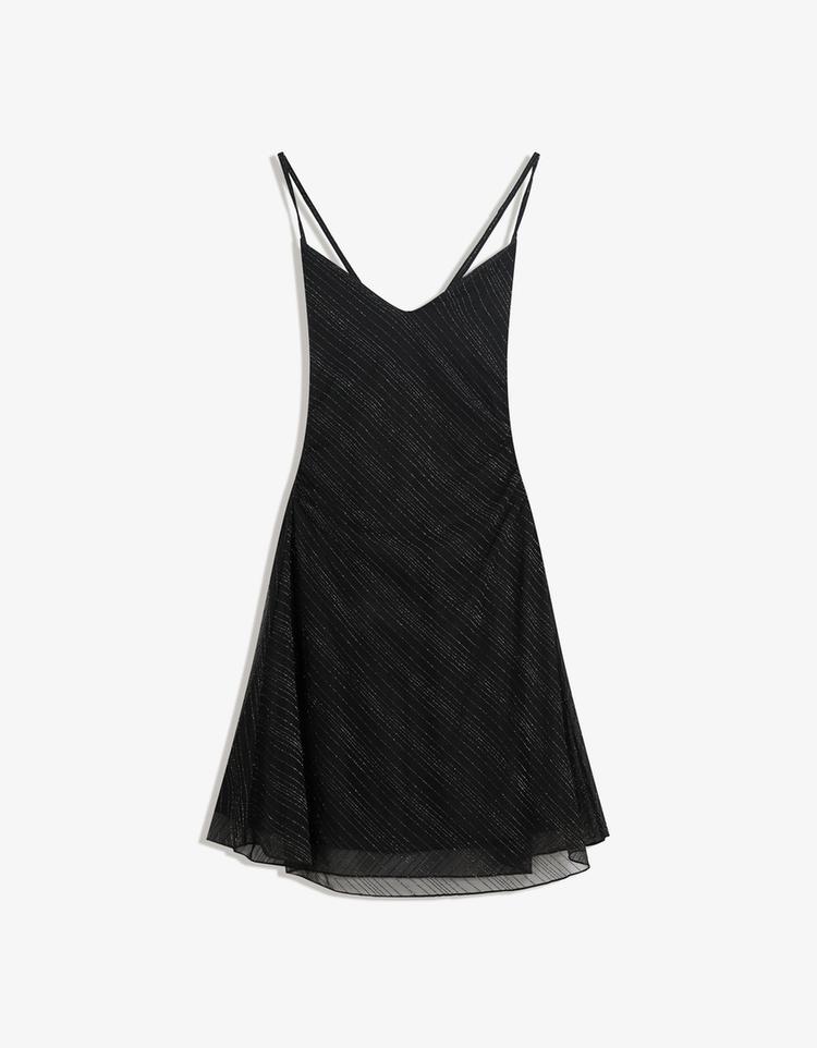 Tulle mini dress with rhinestones
