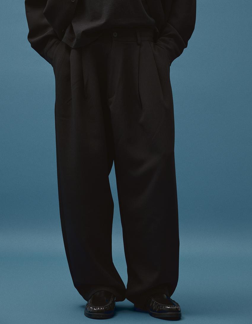 Pantalon super baggy tailoring-Noir