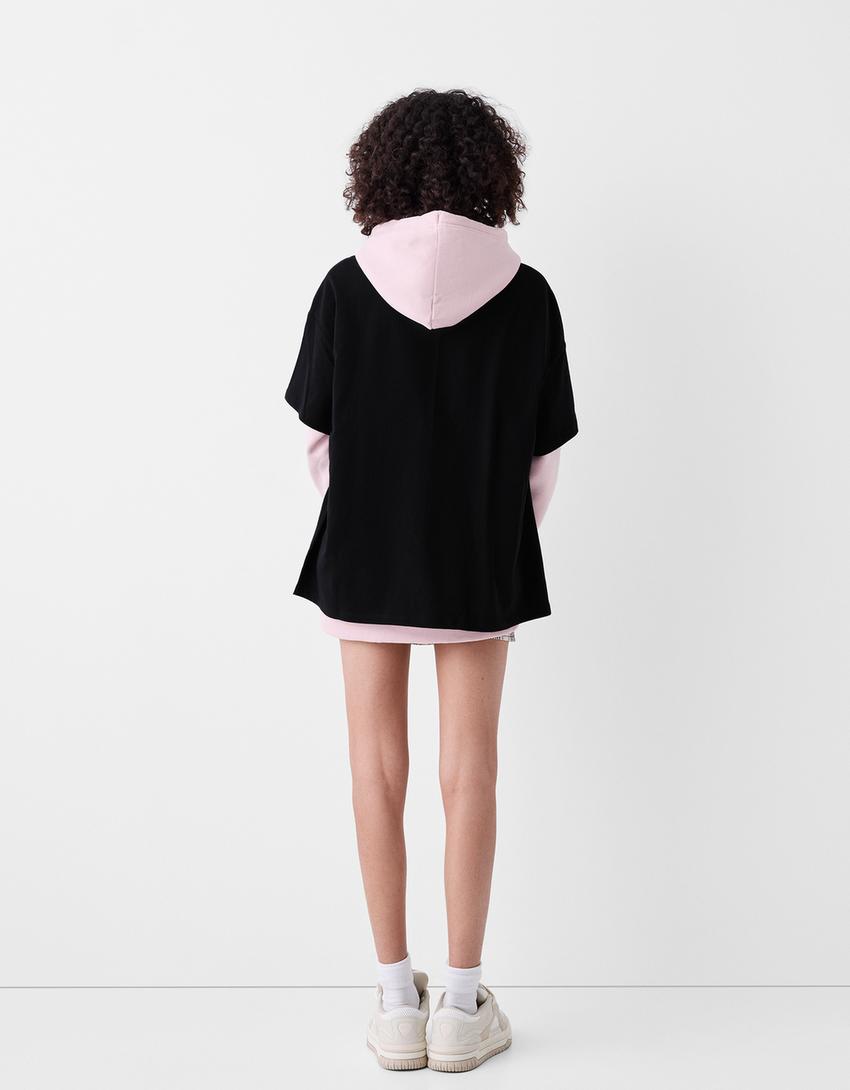 T-shirt manches courtes imprimé Chainsaw Man-Noir-1