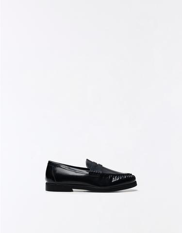 Ruched loafers — BLACK 1