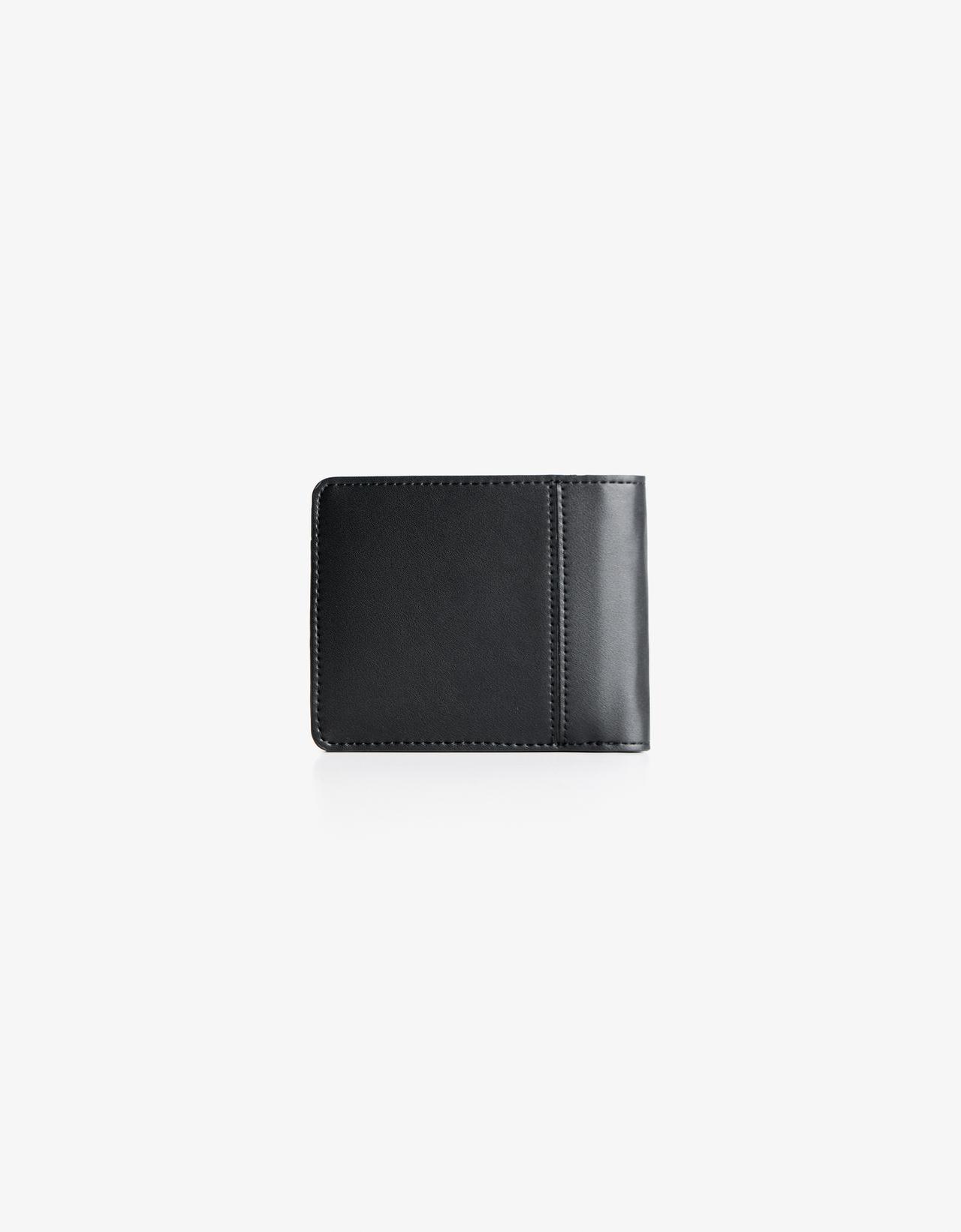 Leather effect wallet — Black
