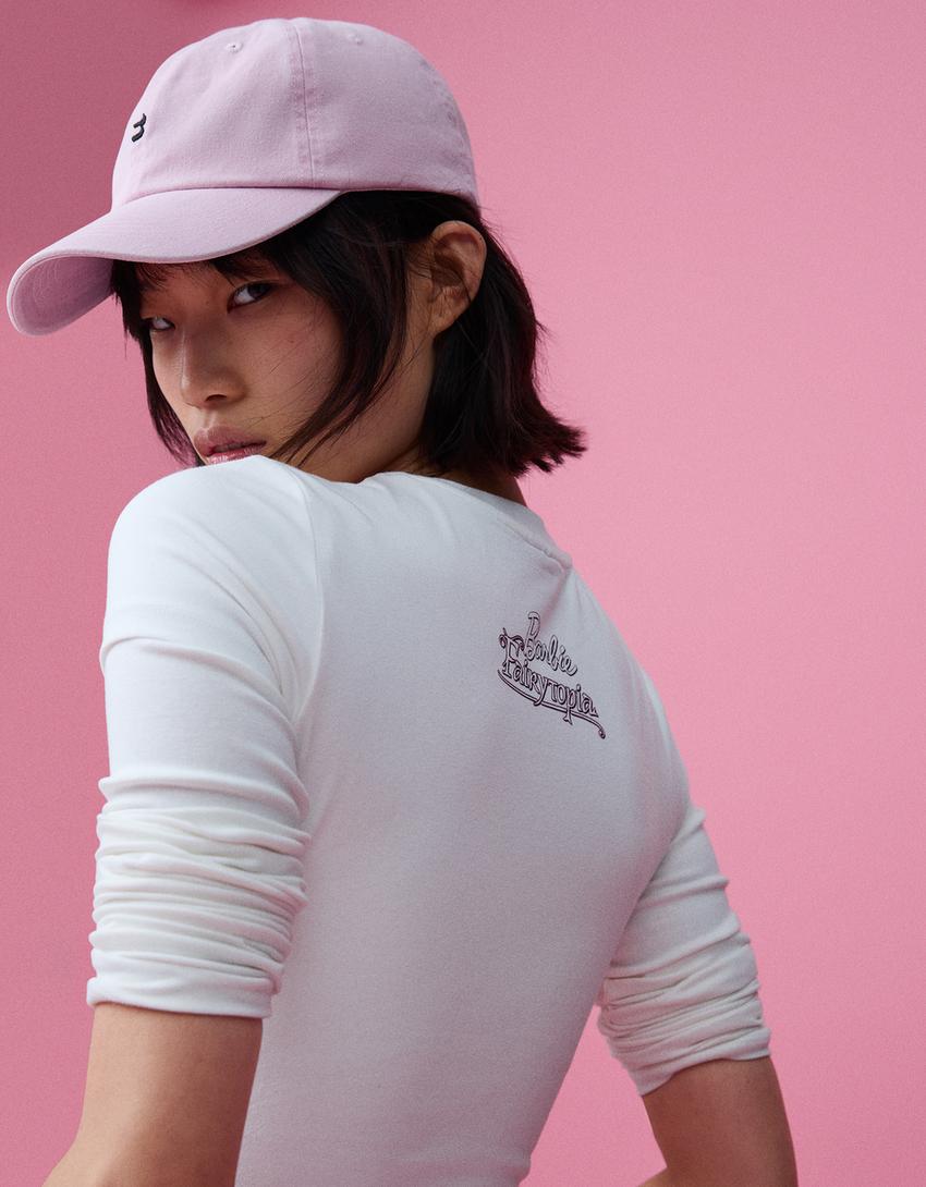 T-shirt Bibble maniche corte stampa-Bianco