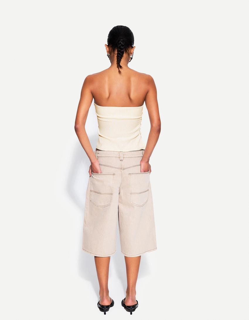 Stretch-Bandeau-Top-Rohweiß-1