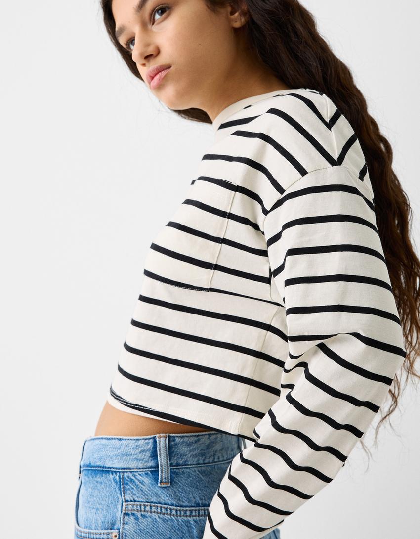 Striped jumper-White / Black-2