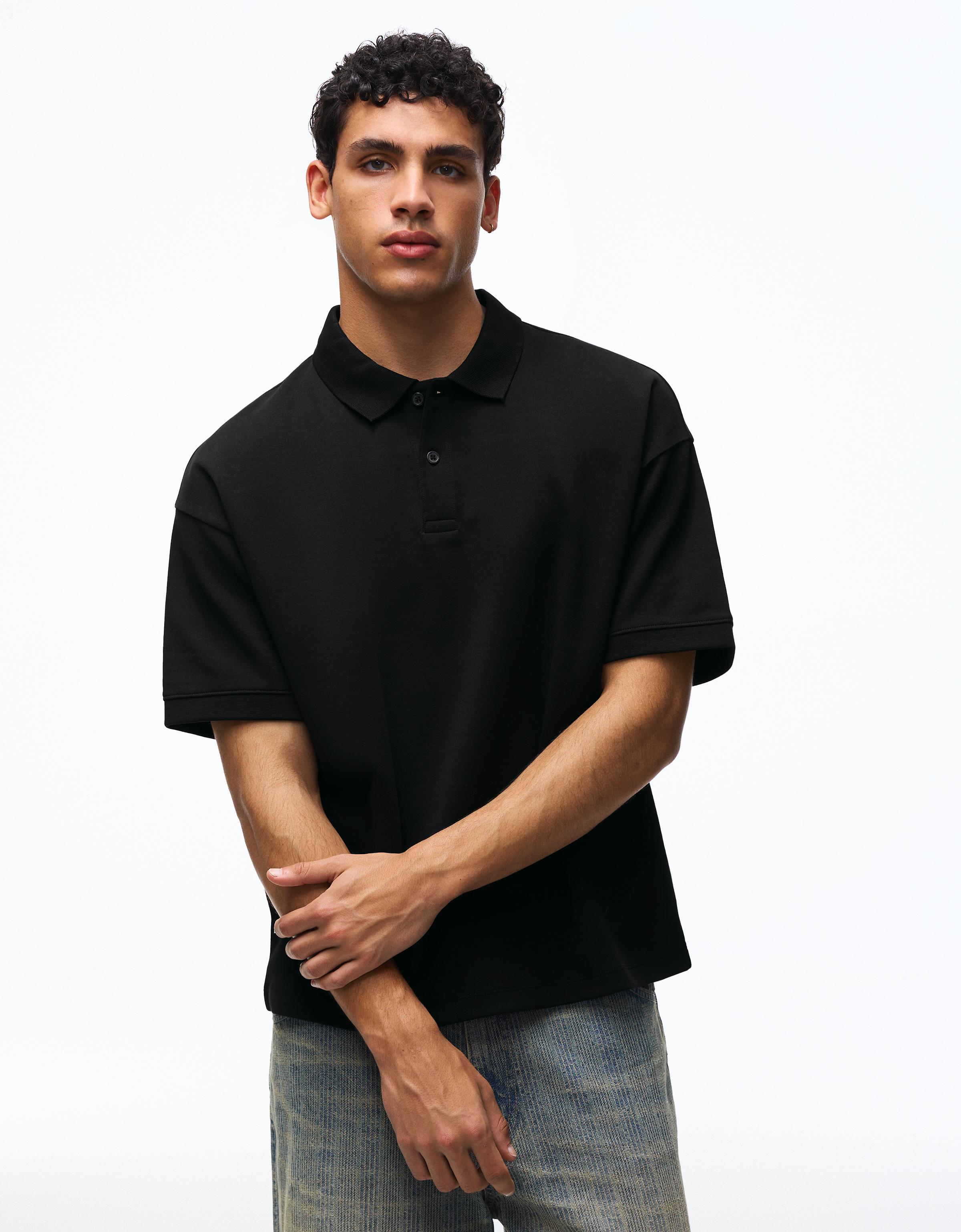 Short sleeve polo shirt — Black