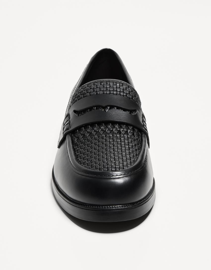Mocassins tressés-Noir