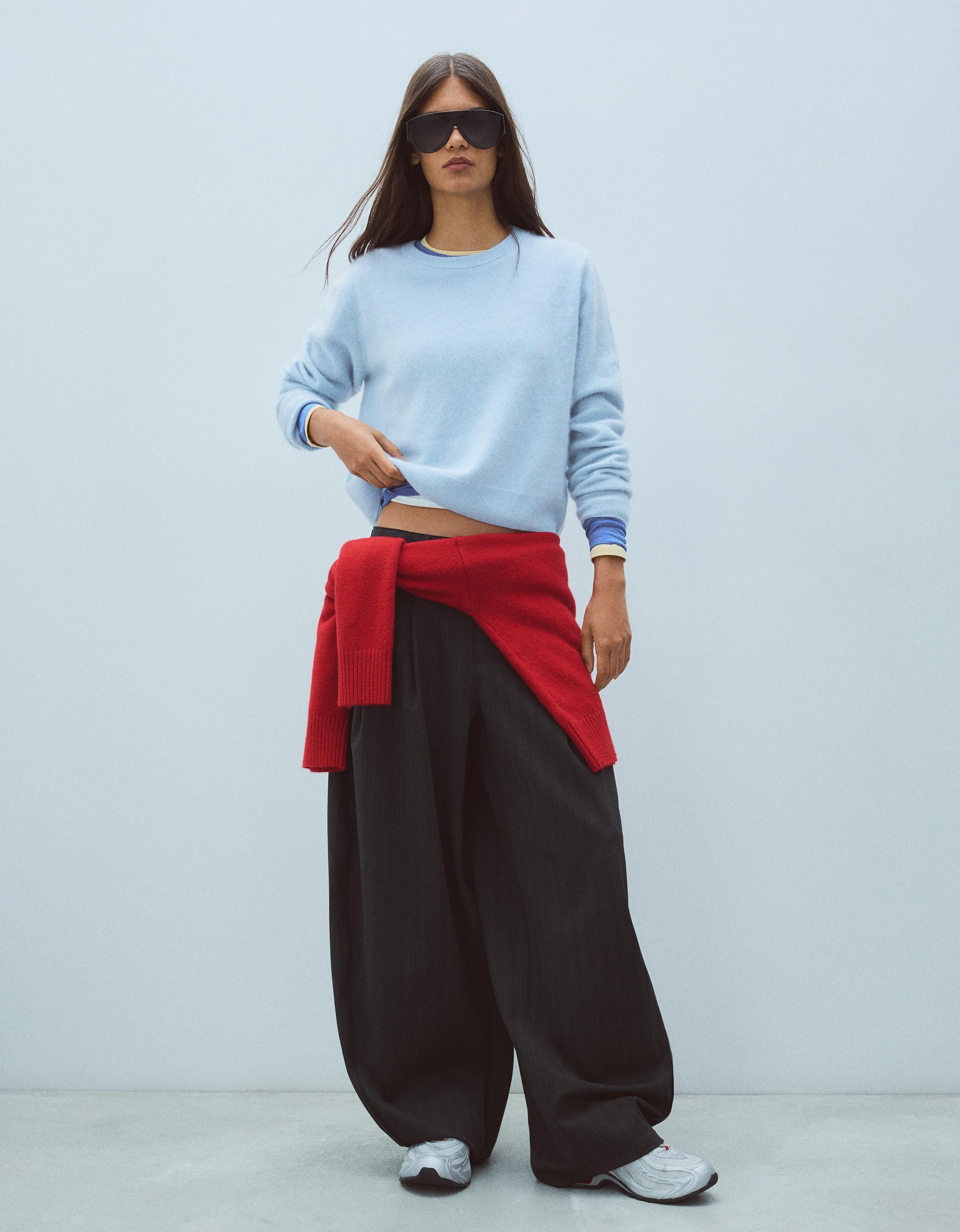Bershka %100 yün bisiklet yaka kazak görsel 4