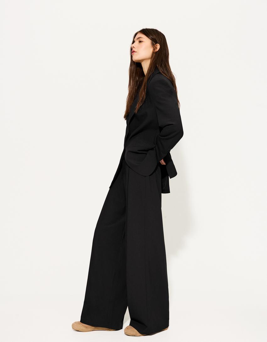 Basic blazer-Zwart