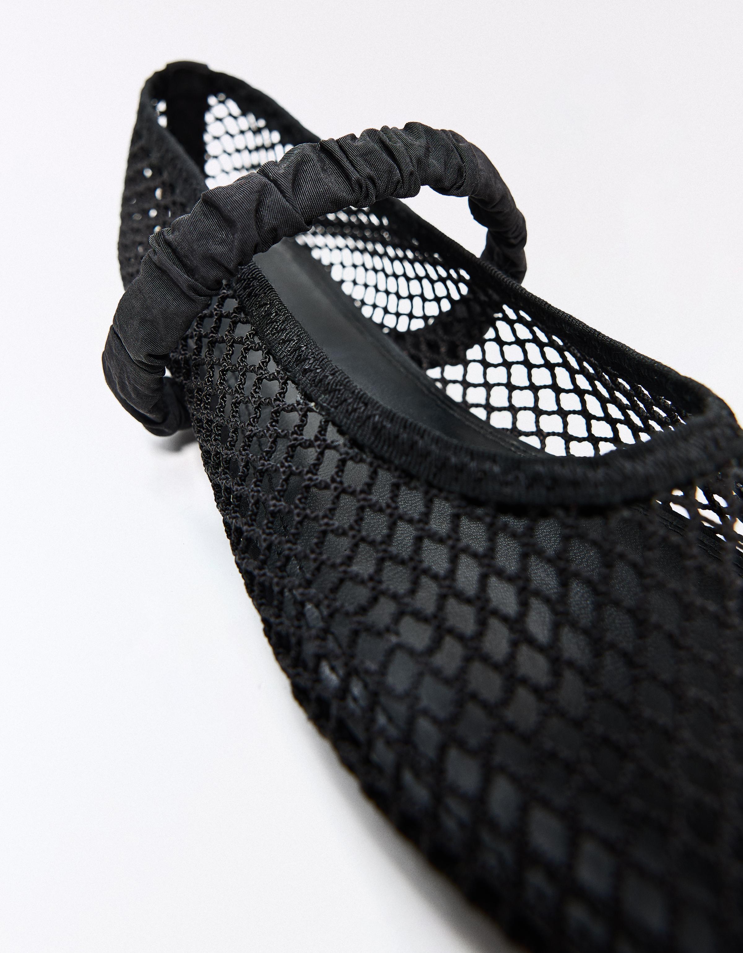 MESH BALLERINAS — BLACK