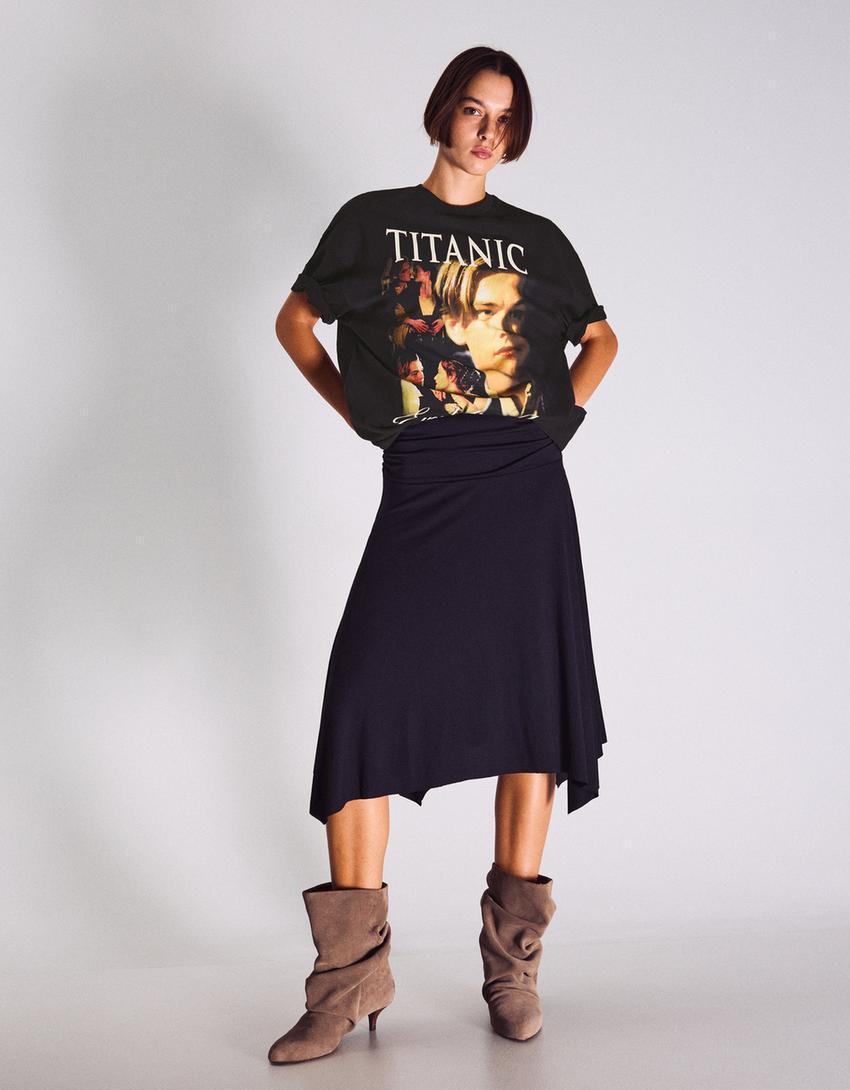 Camiseta Titanic manga corta-Negro