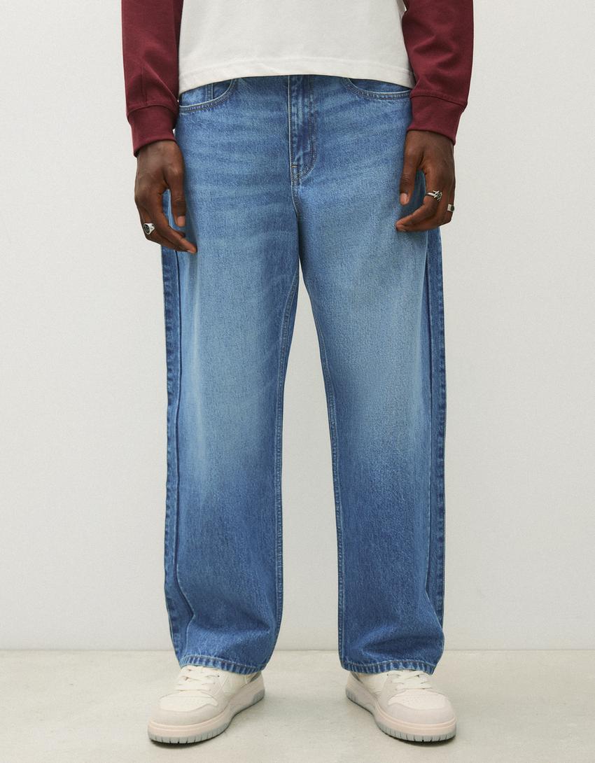 Jeans loose fit-Azzurro