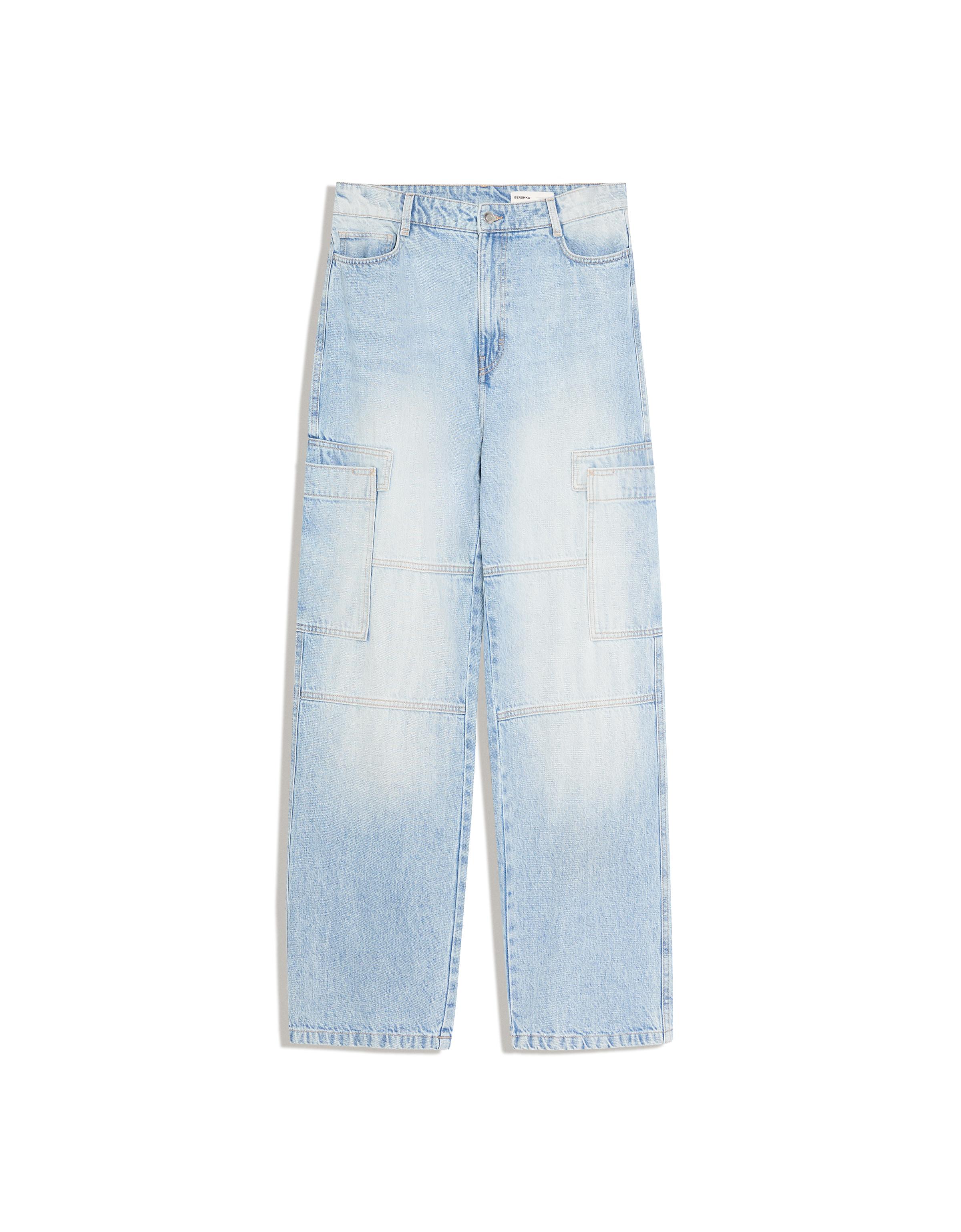 Baggy cargo jeans — Light blue