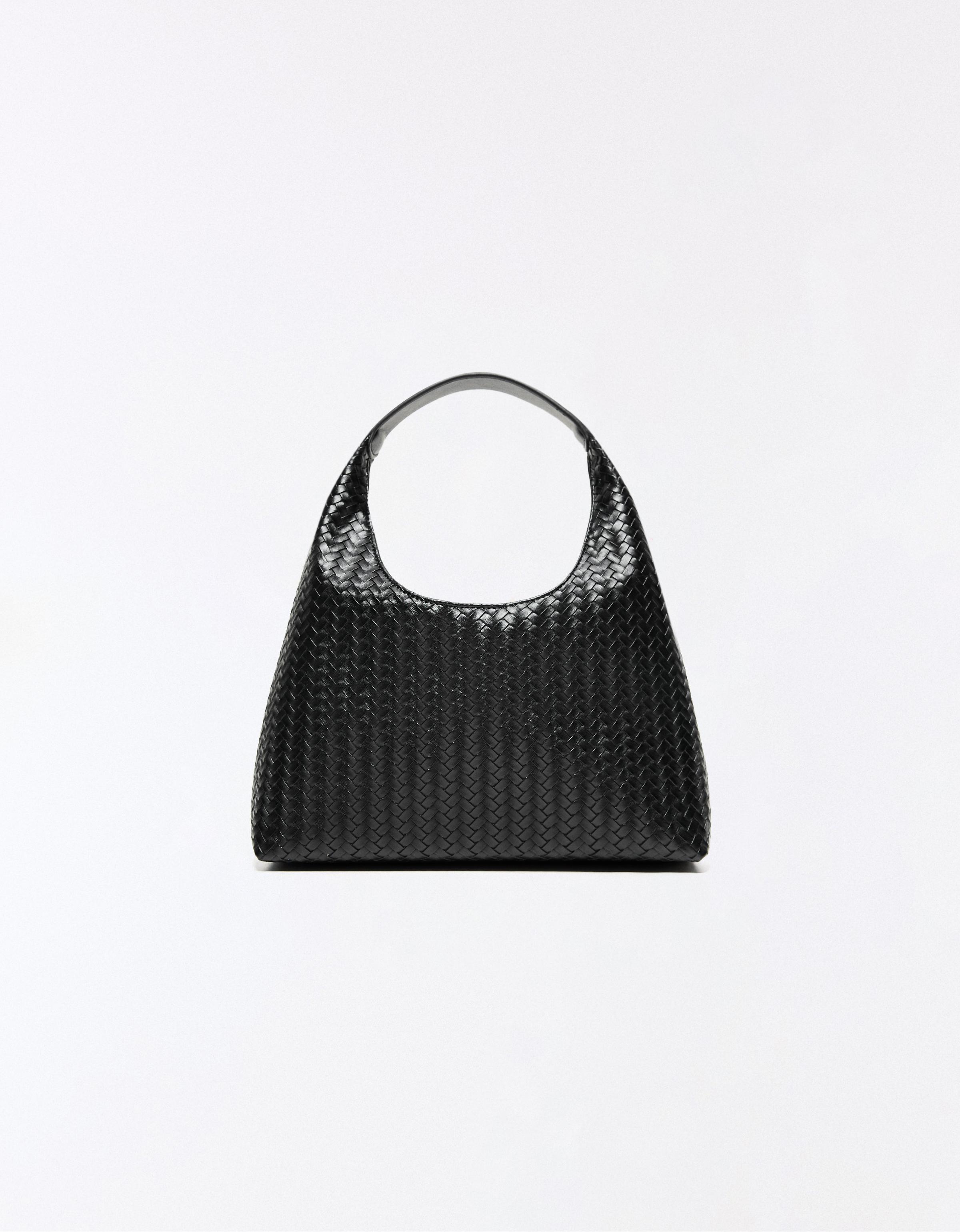 Woven bucket bag — Black