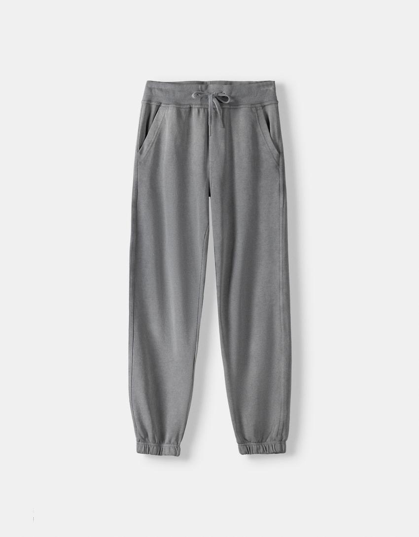 بنطلون رياضي بلش-رمادي-5