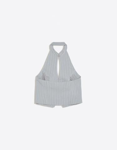 Halter waistcoat with clasps — Grey 6