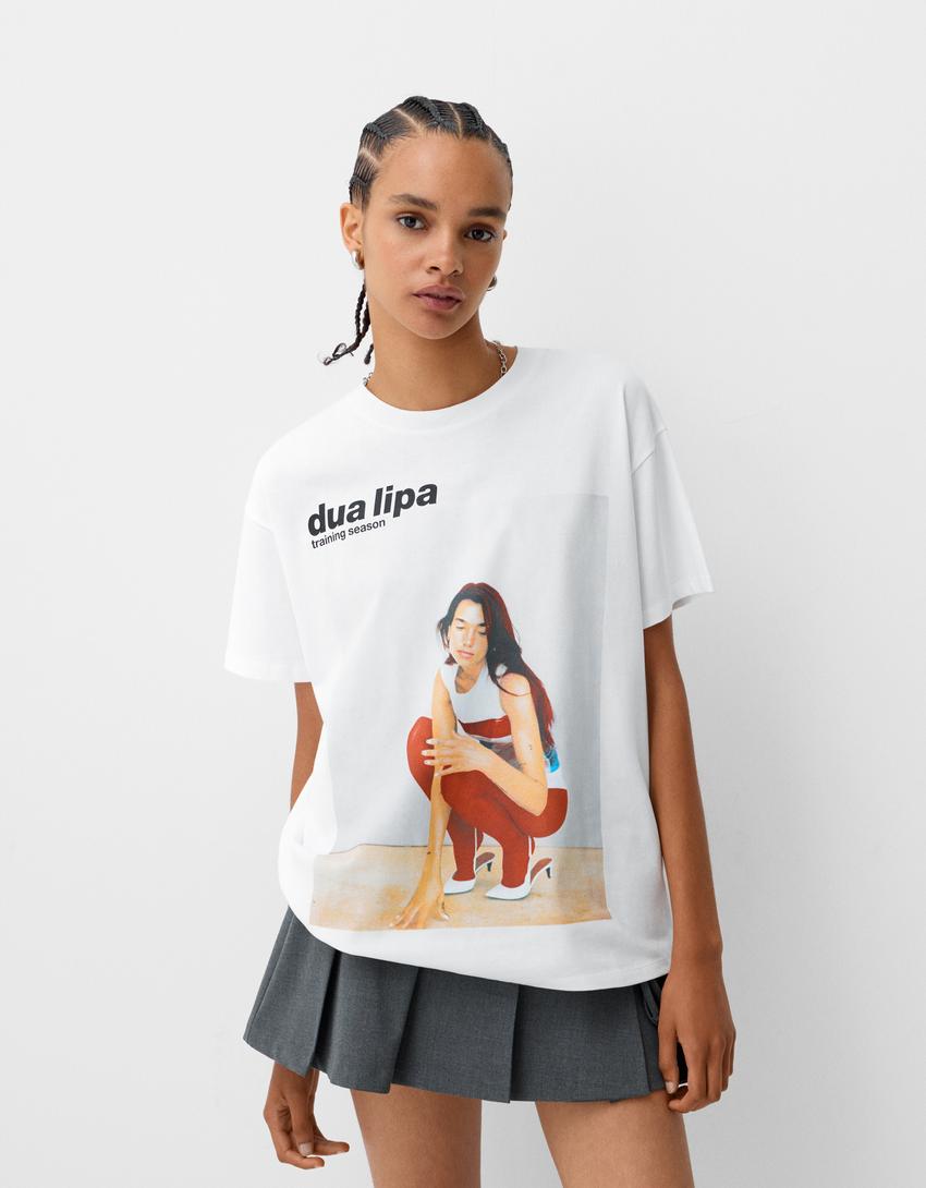 Oversize short sleeve Dua Lipa T-shirt - BSK Teen | Bershka