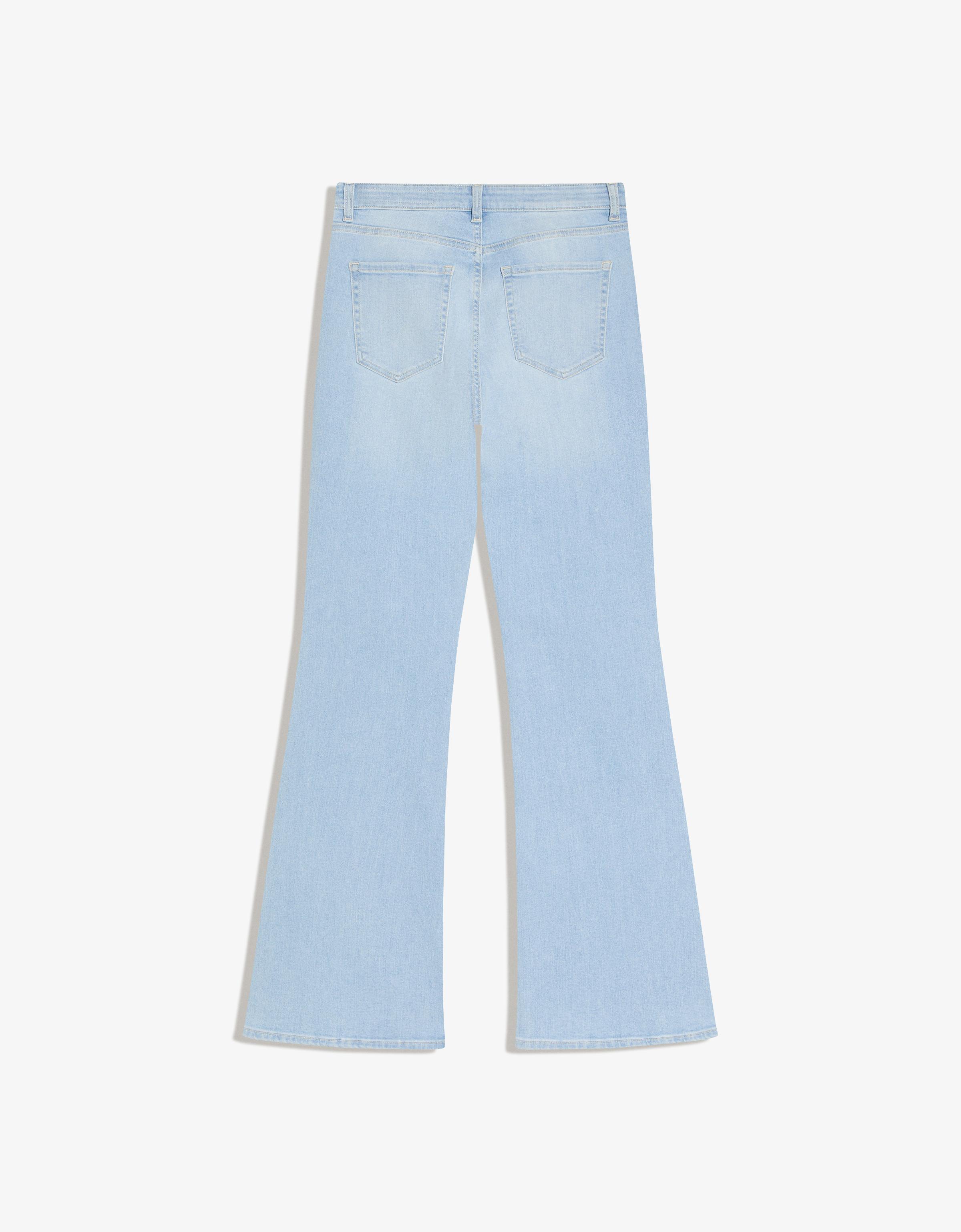 High-waist flared jeans