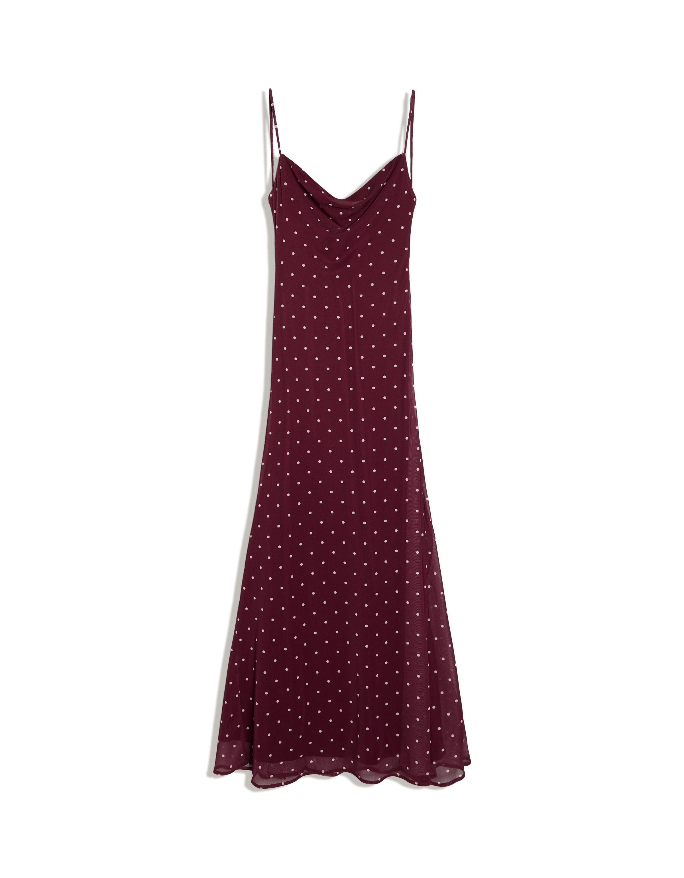 Midi dress with corset-style back and straps — Red