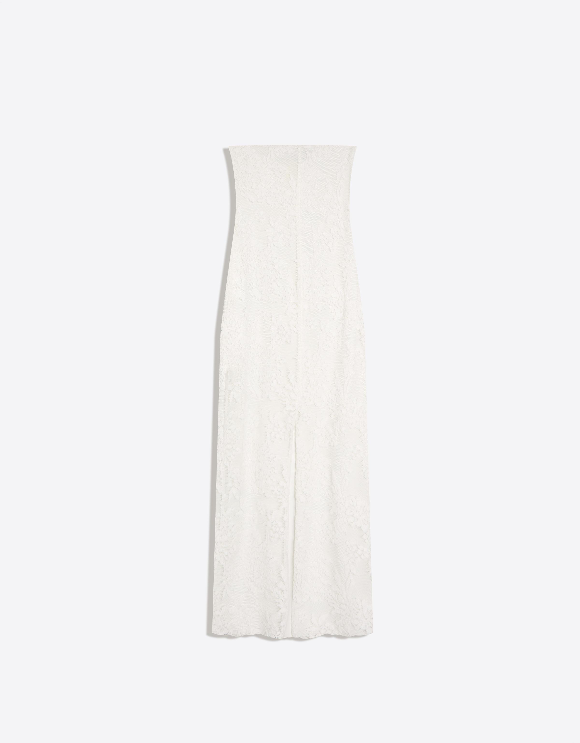 Rustic bandeau midi dress — Cream