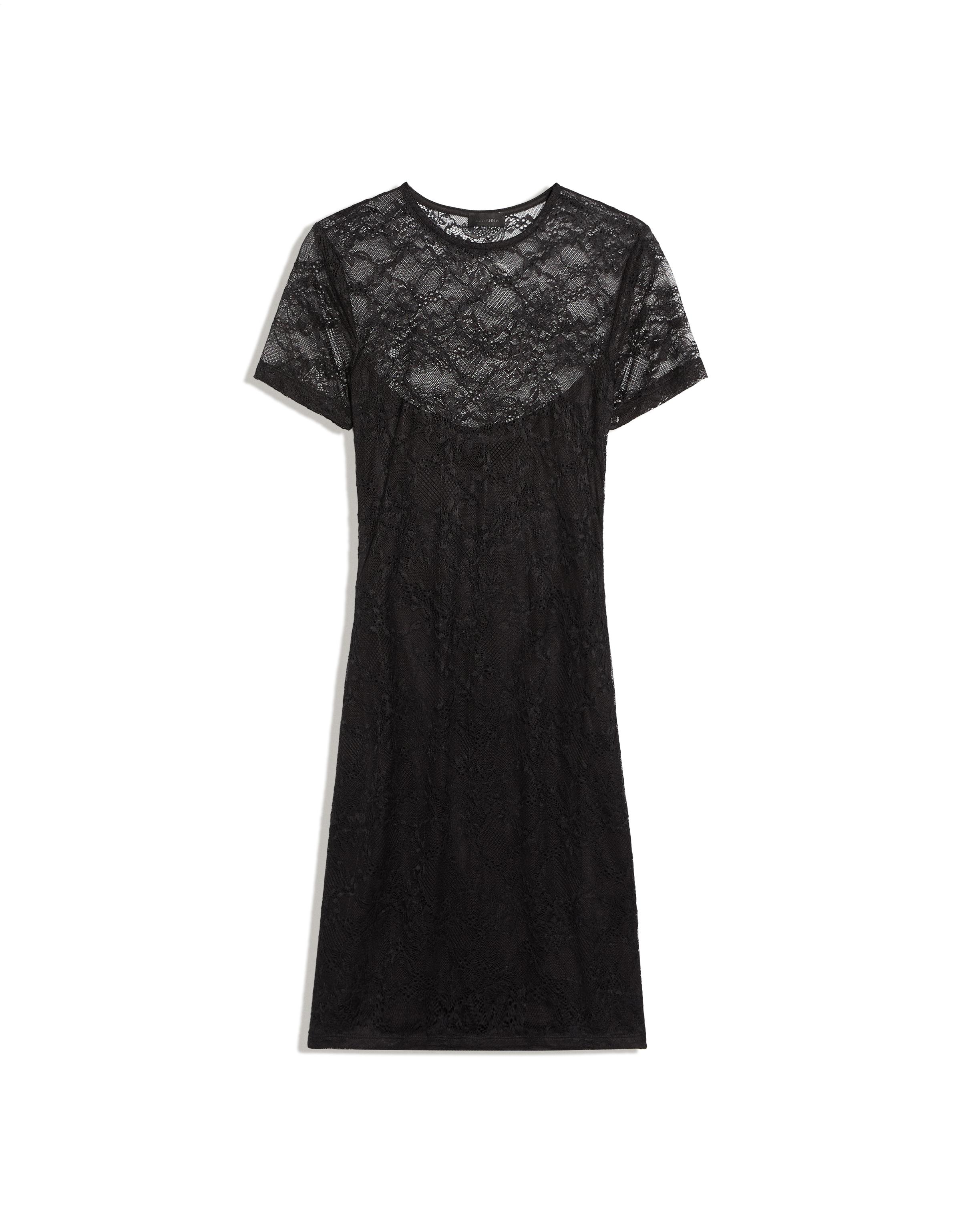 Lace mini dress — Black