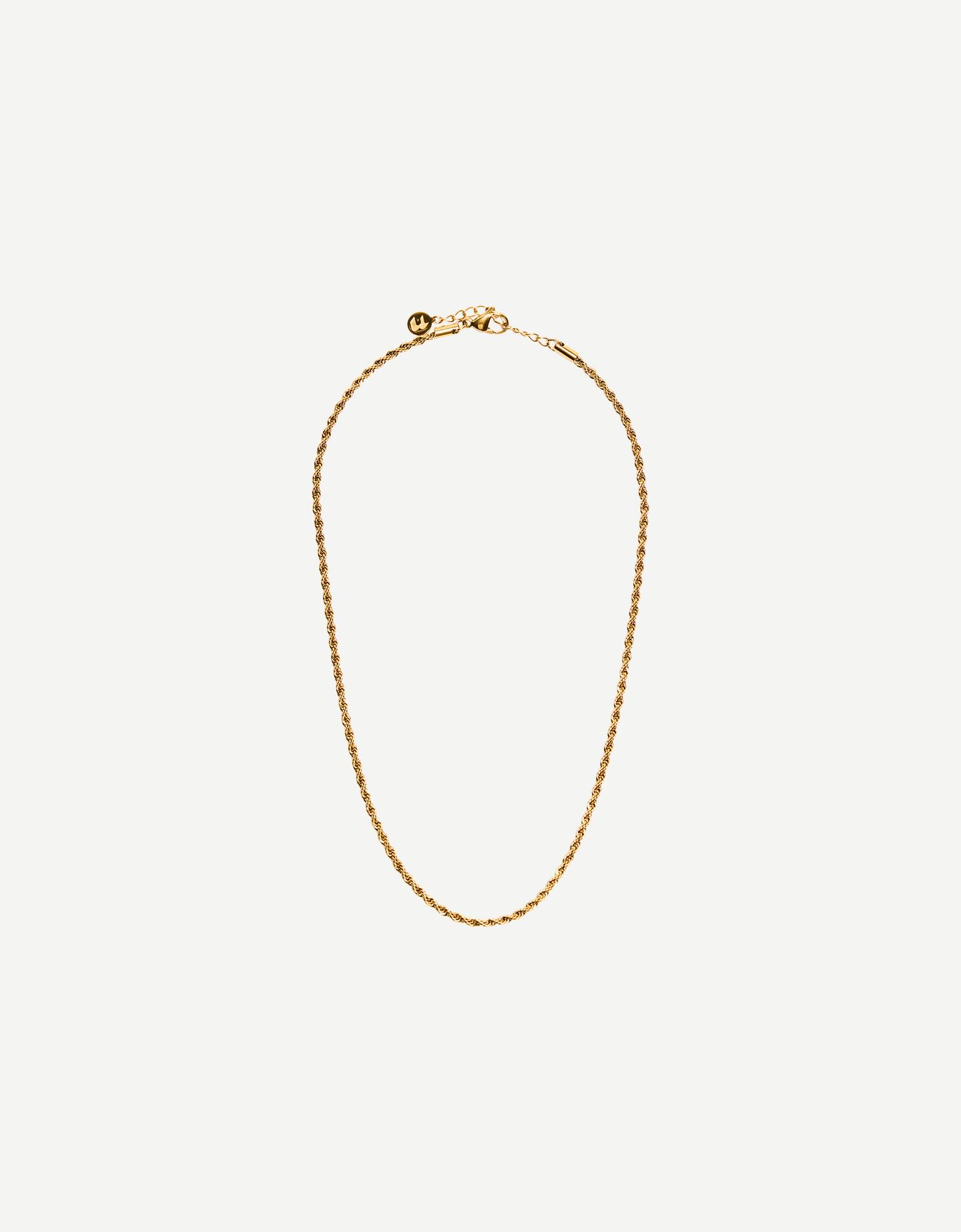 Bershka Cadena Acero Torzada Hombre Oro